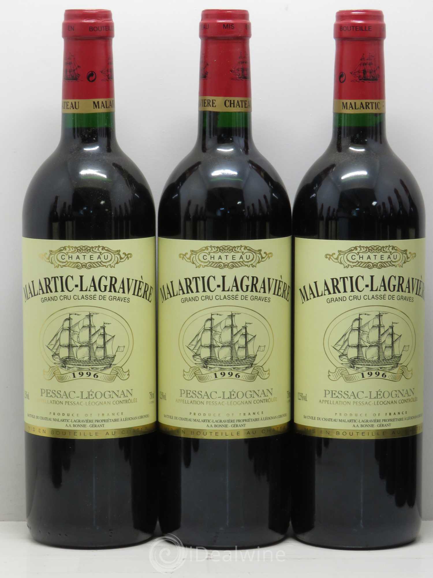 Château Malartic-Lagravière Cru Classé de Graves 1996 - Lot de 12 bouteilles - 1