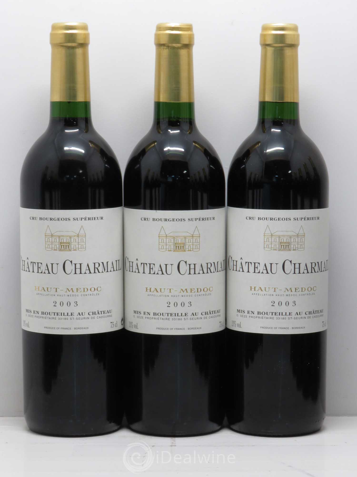 Château Charmail Cru Bourgeois 2003 - Lot de 12 bouteilles - 1