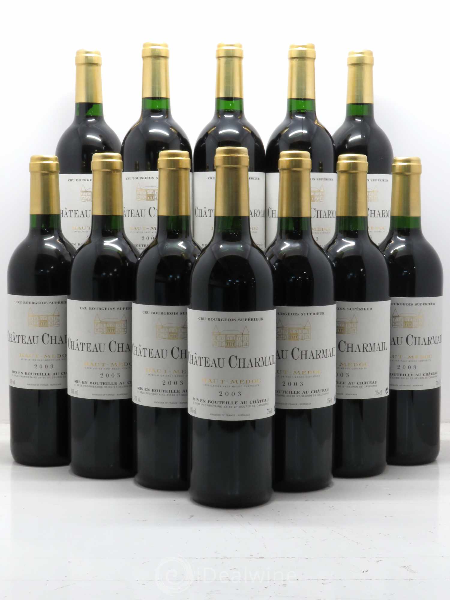 Château Charmail Cru Bourgeois 2003 - Lot de 12 bouteilles - 0
