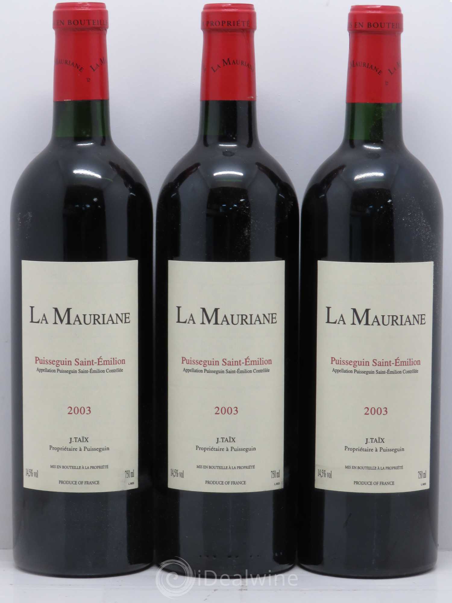 La Mauriane 2003 - Lot de 12 bouteilles - 1