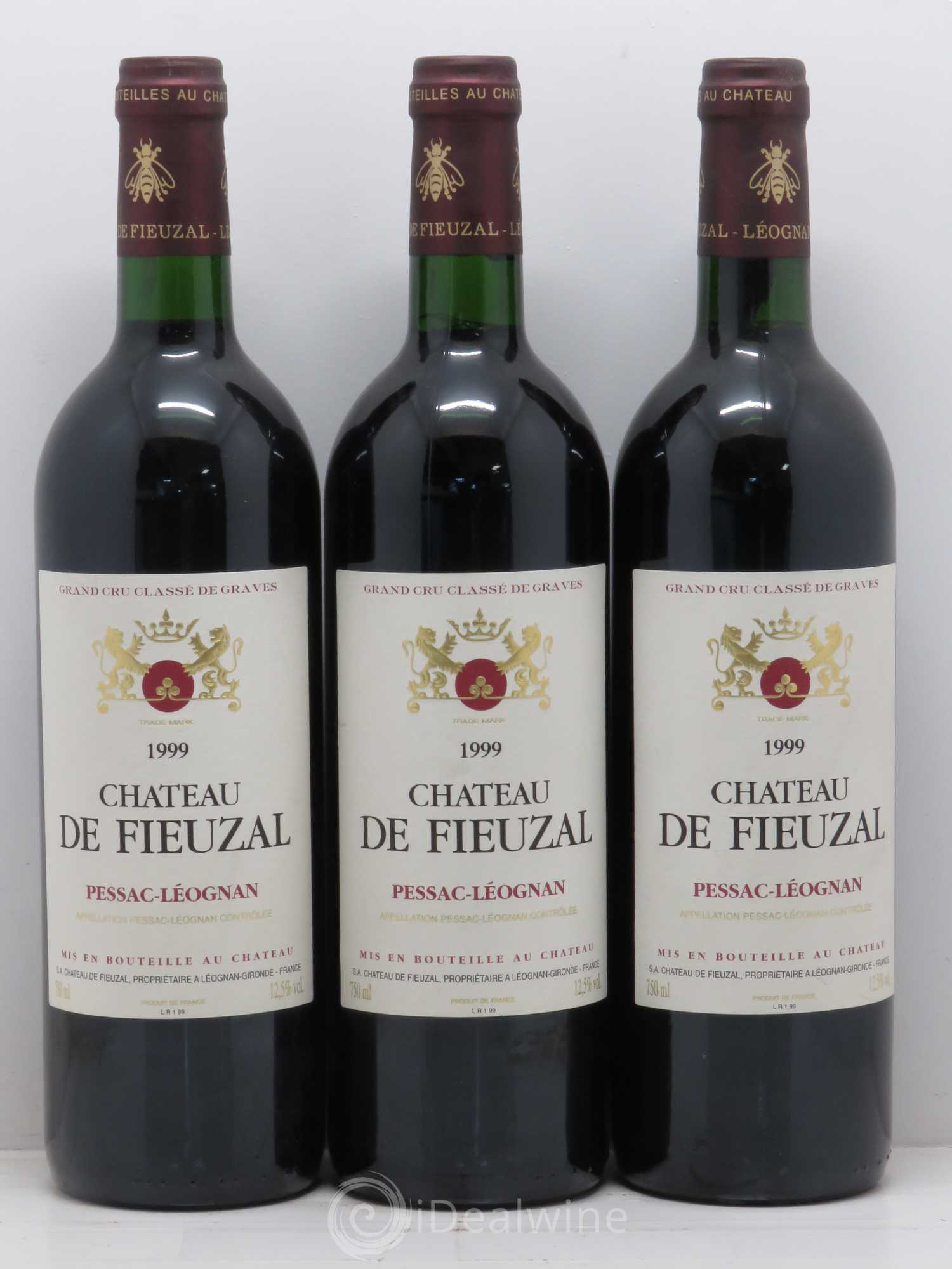Château de Fieuzal Cru Classé de Graves 1999 - Lot de 3 bouteilles - 0