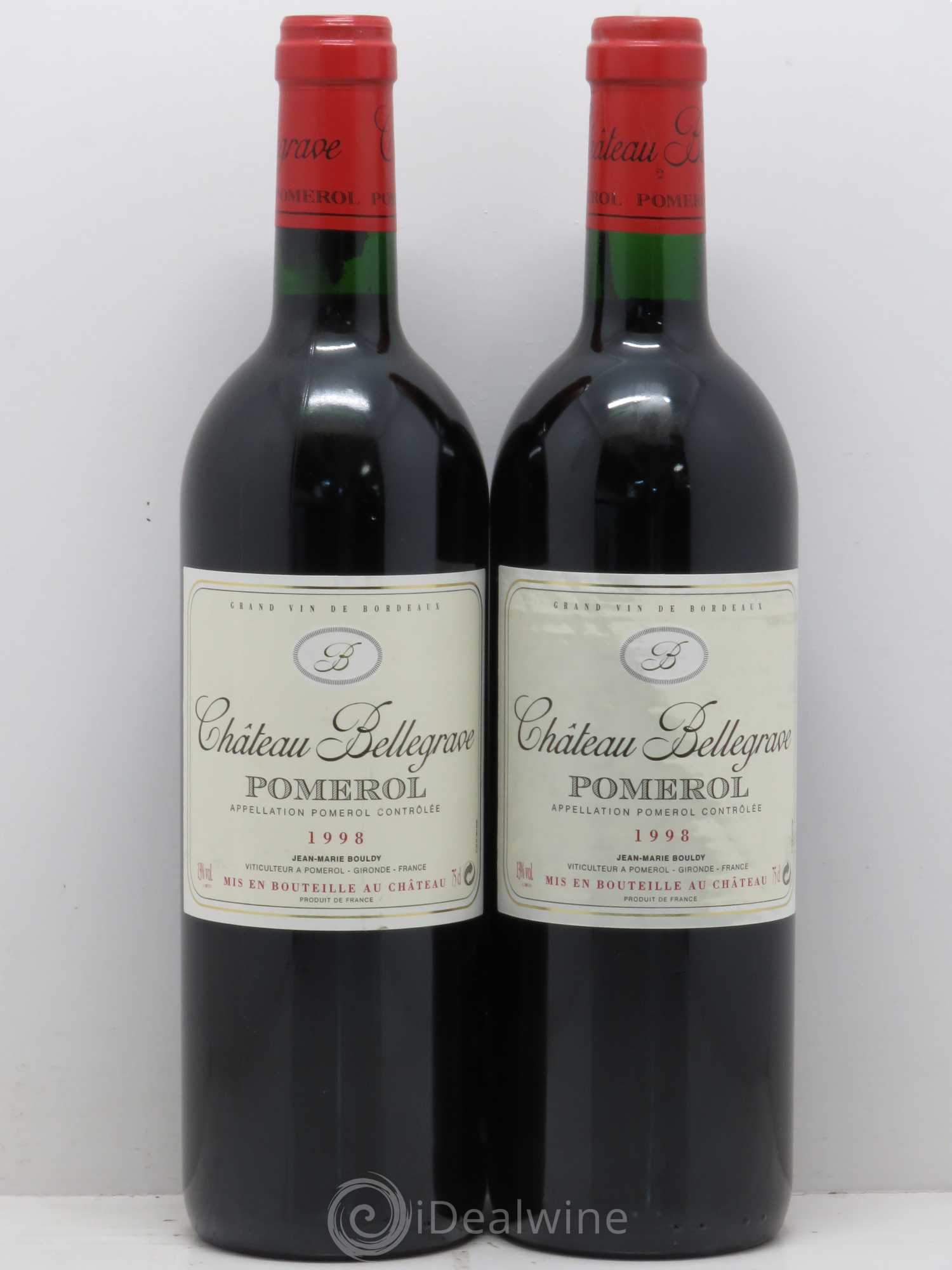Château Bellegrave Cru Bourgeois 1998 - Lot de 2 bouteilles - 0