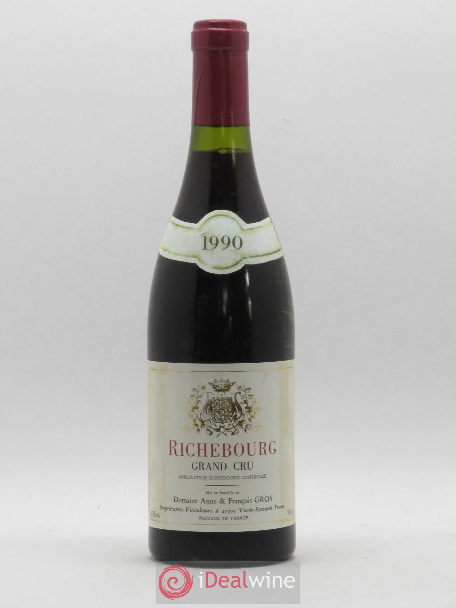 Richebourg Grand Cru Anne et François Gros 1990 - Posten von 1 Flasche - 0