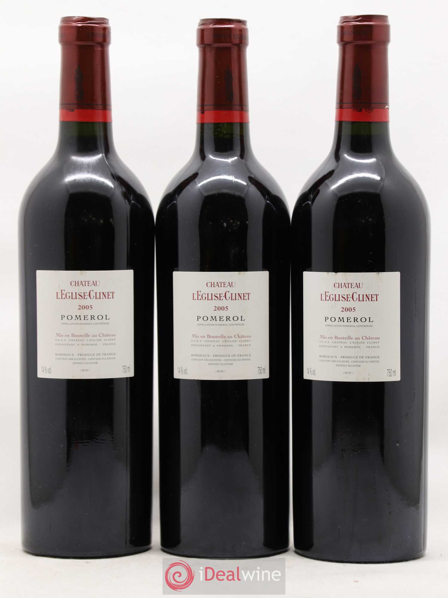 Château l' Église Clinet 2005 - Lot de 3 bouteilles - 1