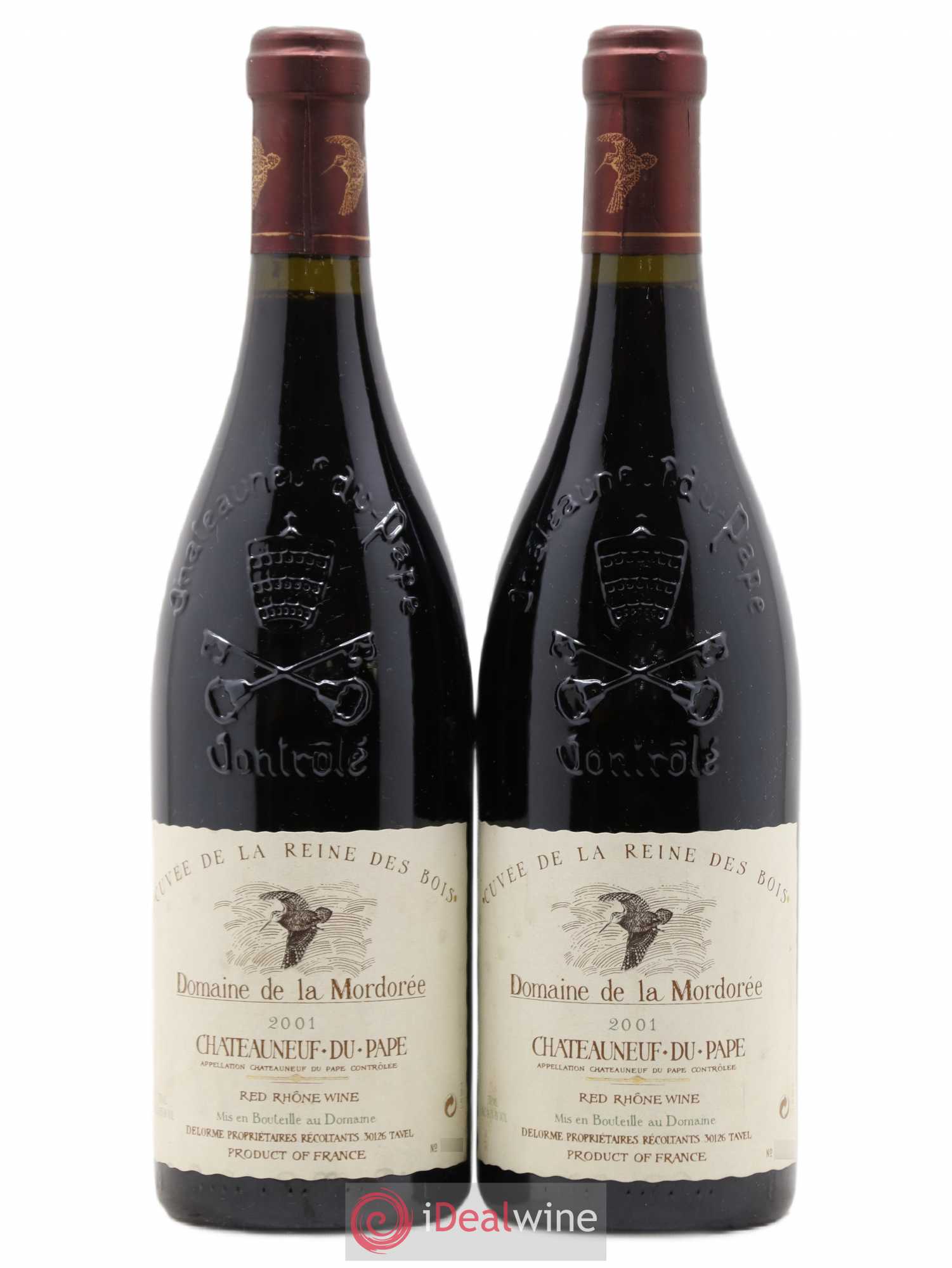 Châteauneuf-du-Pape Cuvée de la Reine des Bois La Mordorée (Domaine de) 2001 - Lot de 2 bouteilles - 0