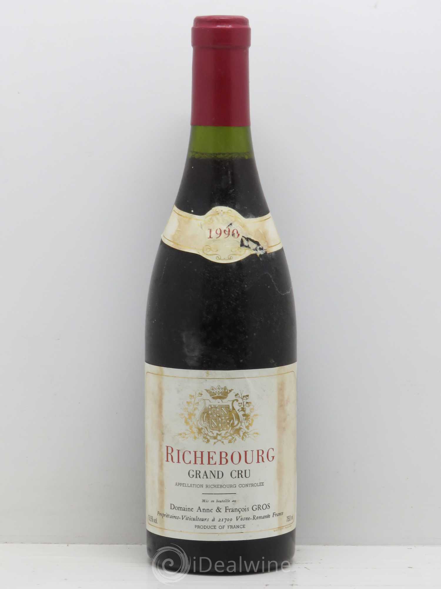 Richebourg Grand Cru A.-F. Gros 1990 - Lot de 1 bouteille - 0