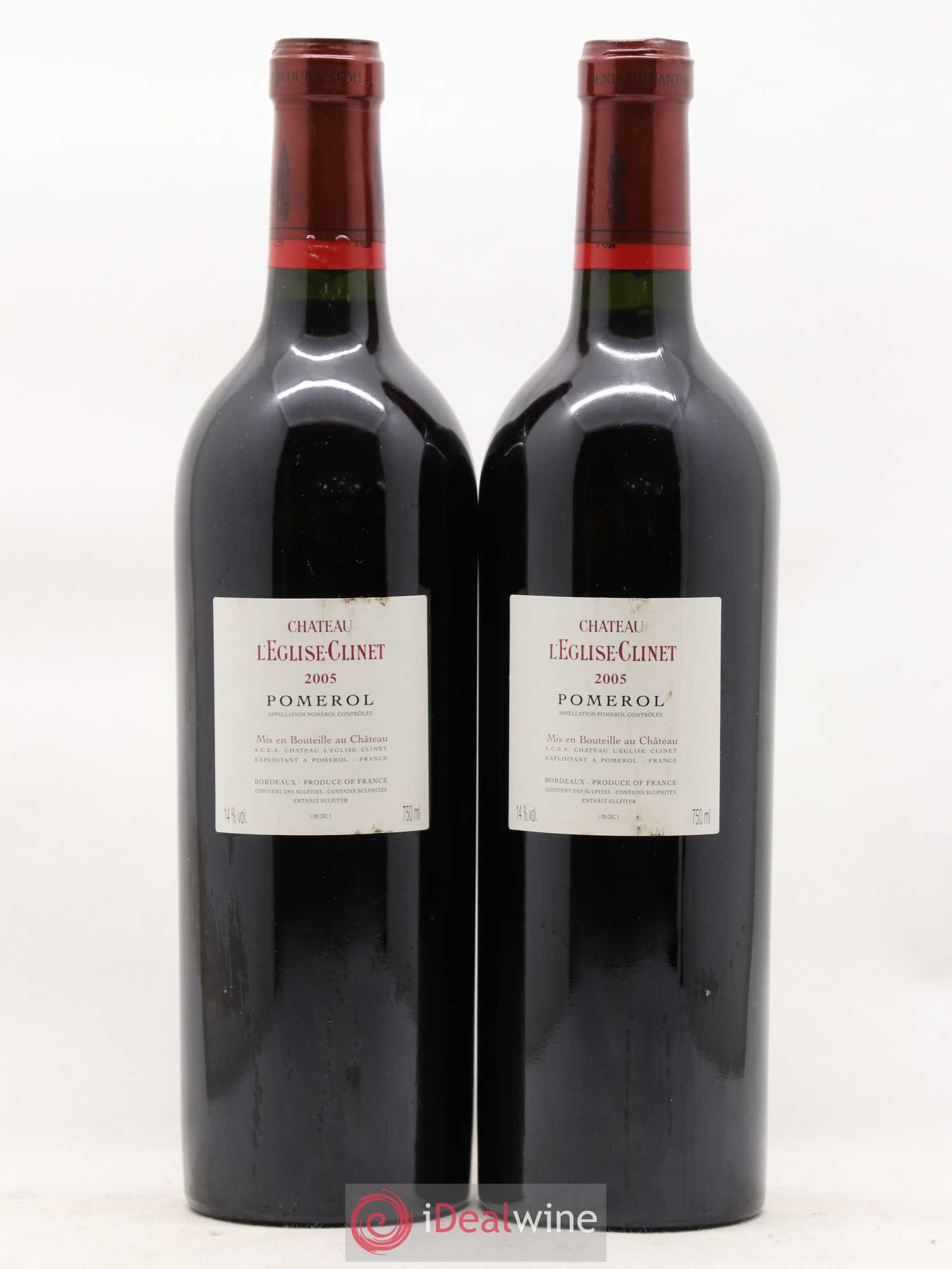 Château l' Église Clinet 2005 - Lot de 2 bouteilles - 1