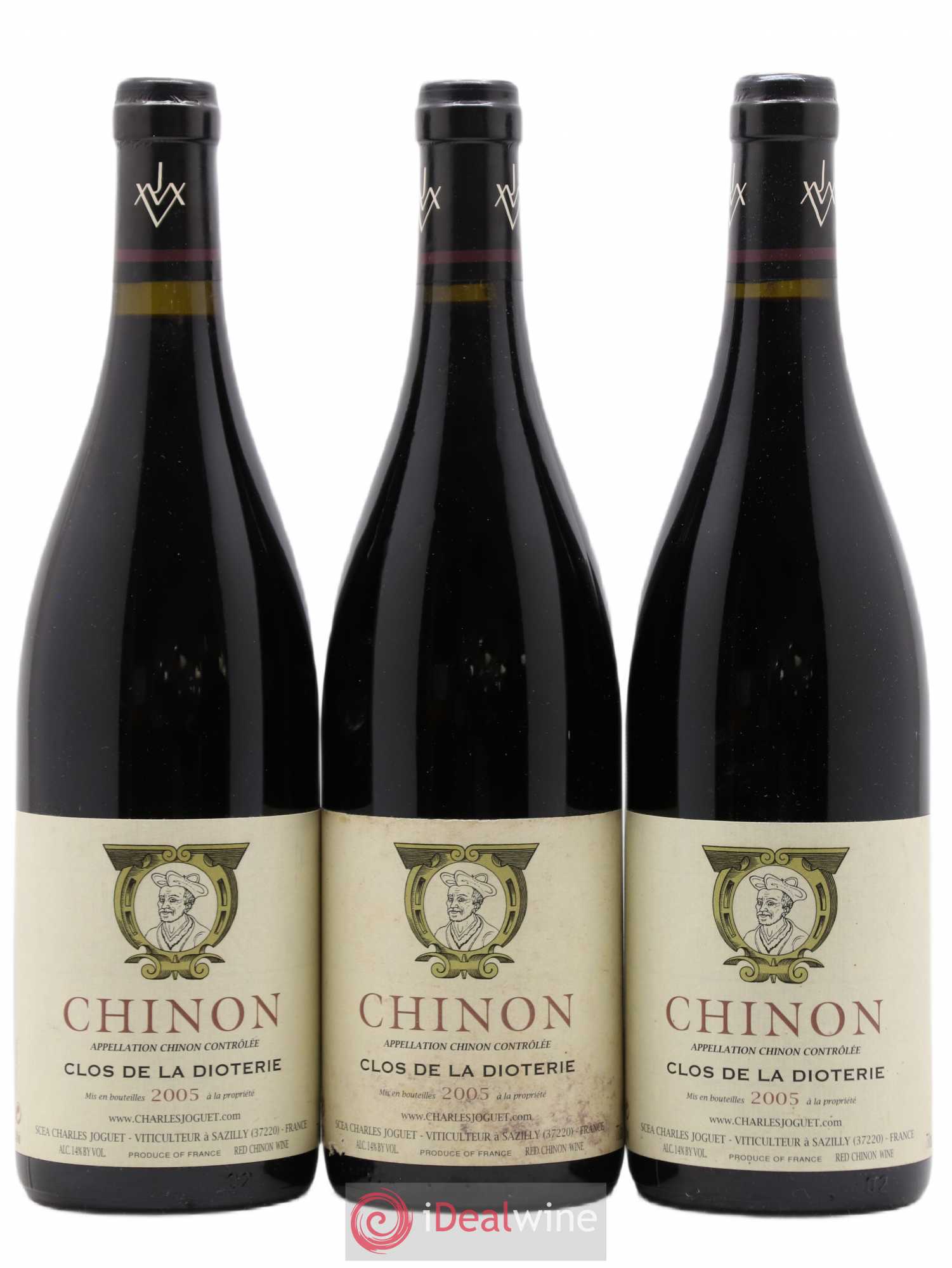 Chinon Clos de La Dioterie Charles Joguet 2005 - Lotto di 3 bottiglie - 0