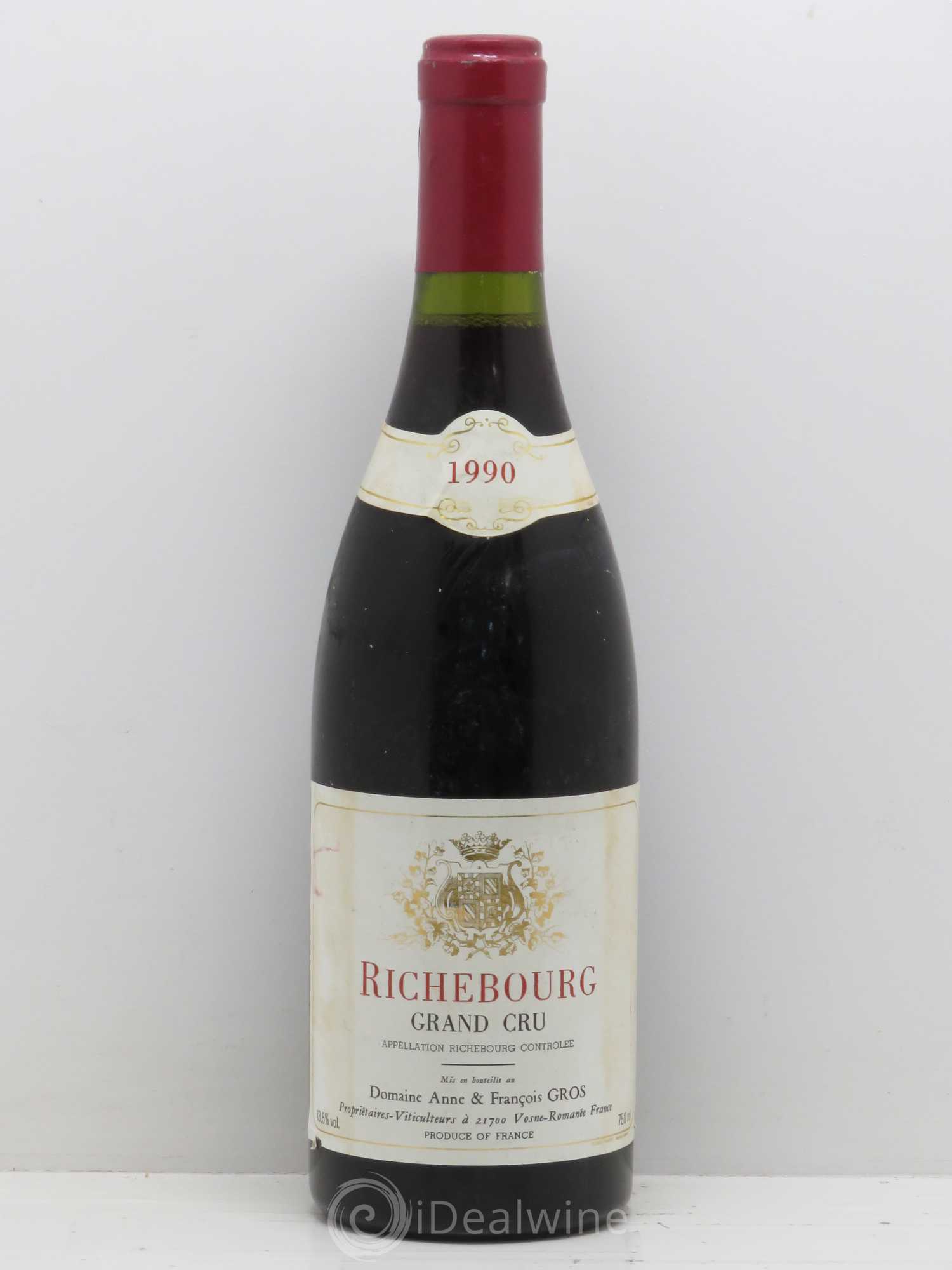 Richebourg Grand Cru A.-F. Gros 1990 - Lot de 1 bouteille - 0