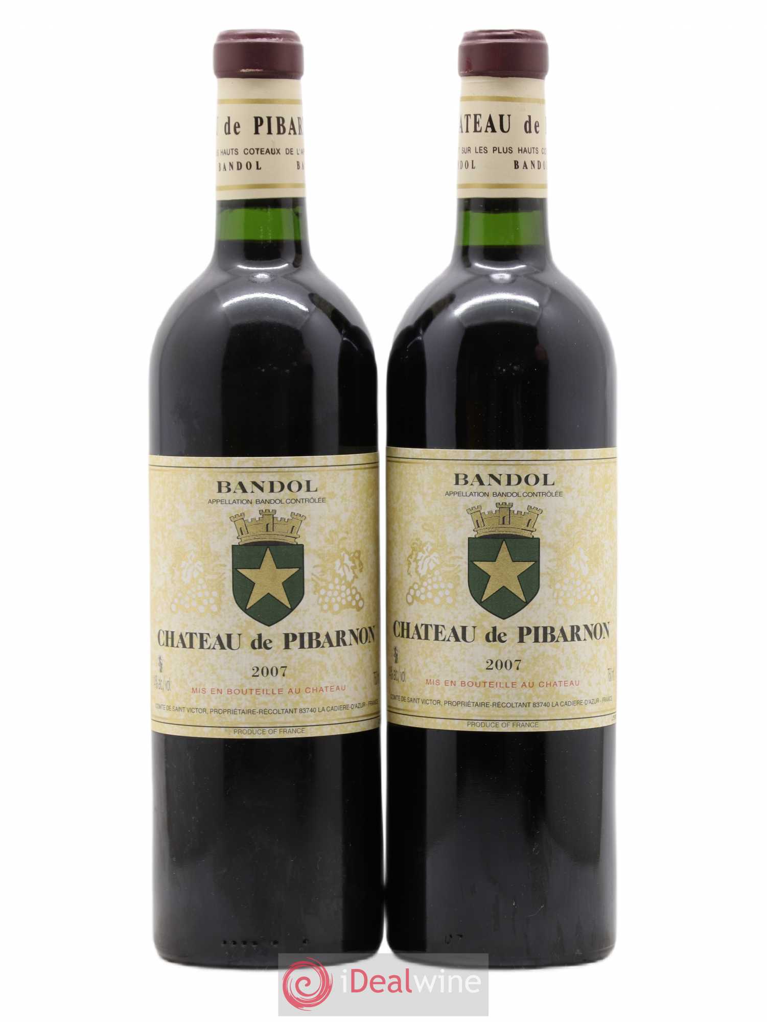 Bandol Château de Pibarnon Comte de Saint-Victor 2007 - Lot de 2 bouteilles - 0