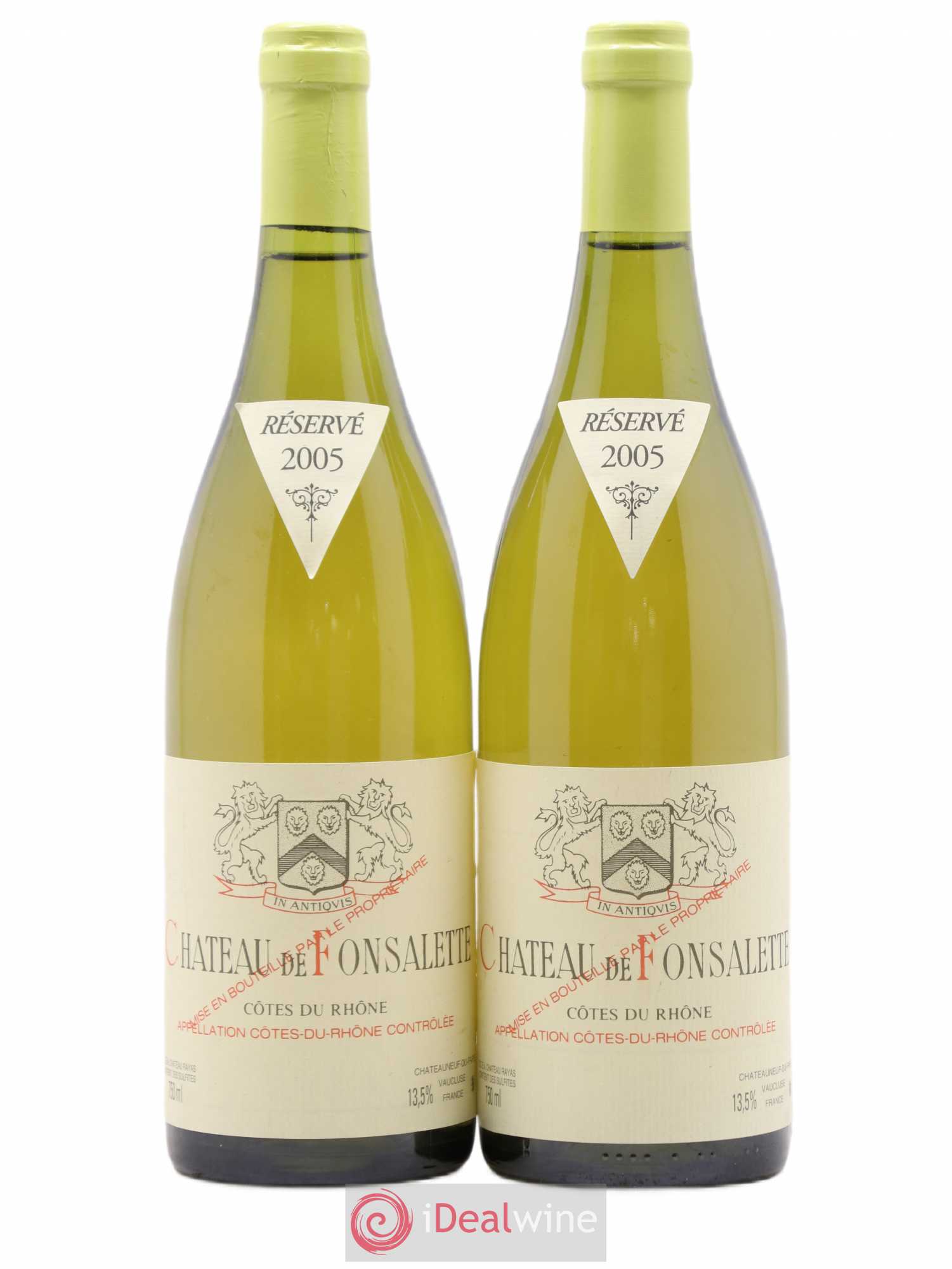 Côtes-du-Rhône Château de Fonsalette Emmanuel Reynaud 2005 - Lot de 2 bouteilles - 0