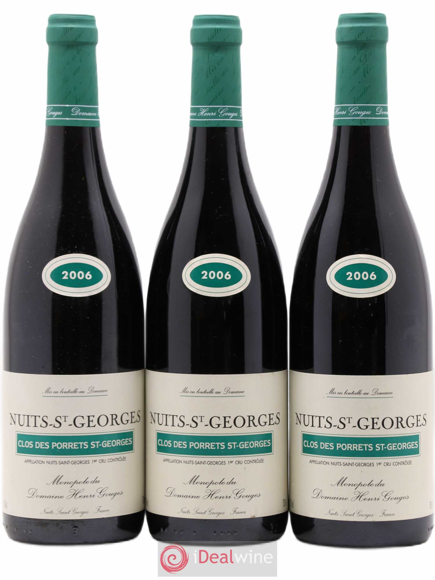 Nuits-Saint-Georges 1er Cru Clos des Porrets St Georges Henri Gouges 2006 - Lot de 3 bouteilles - 0