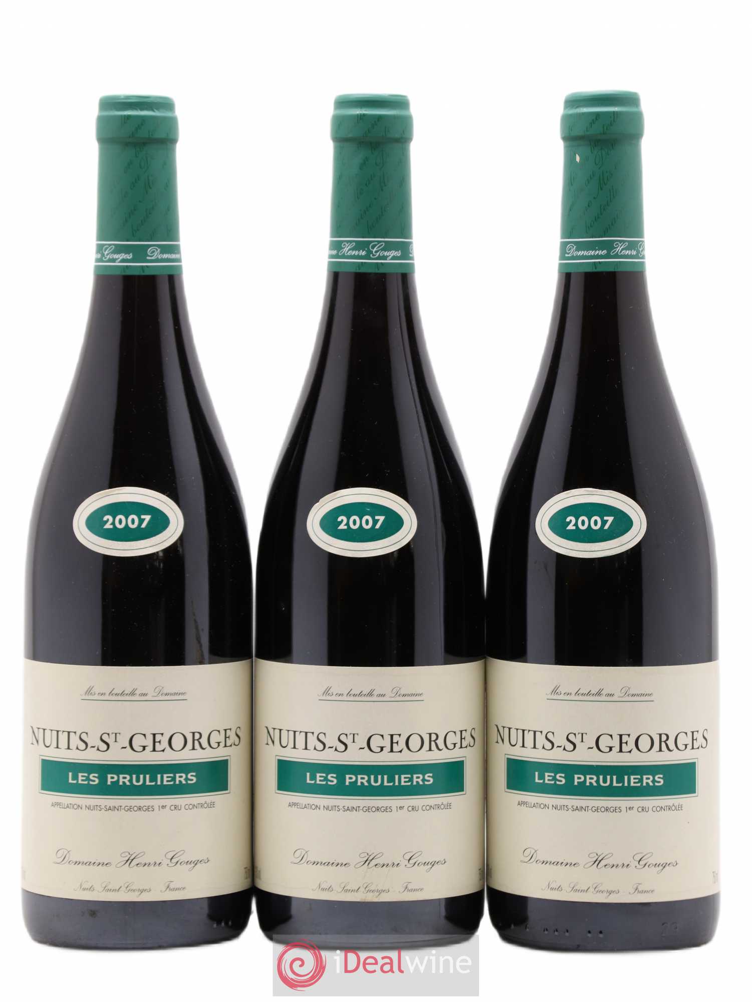 Nuits-Saint-Georges 1er Cru Les Pruliers Henri Gouges 2007 - Lot de 3 bouteilles - 0