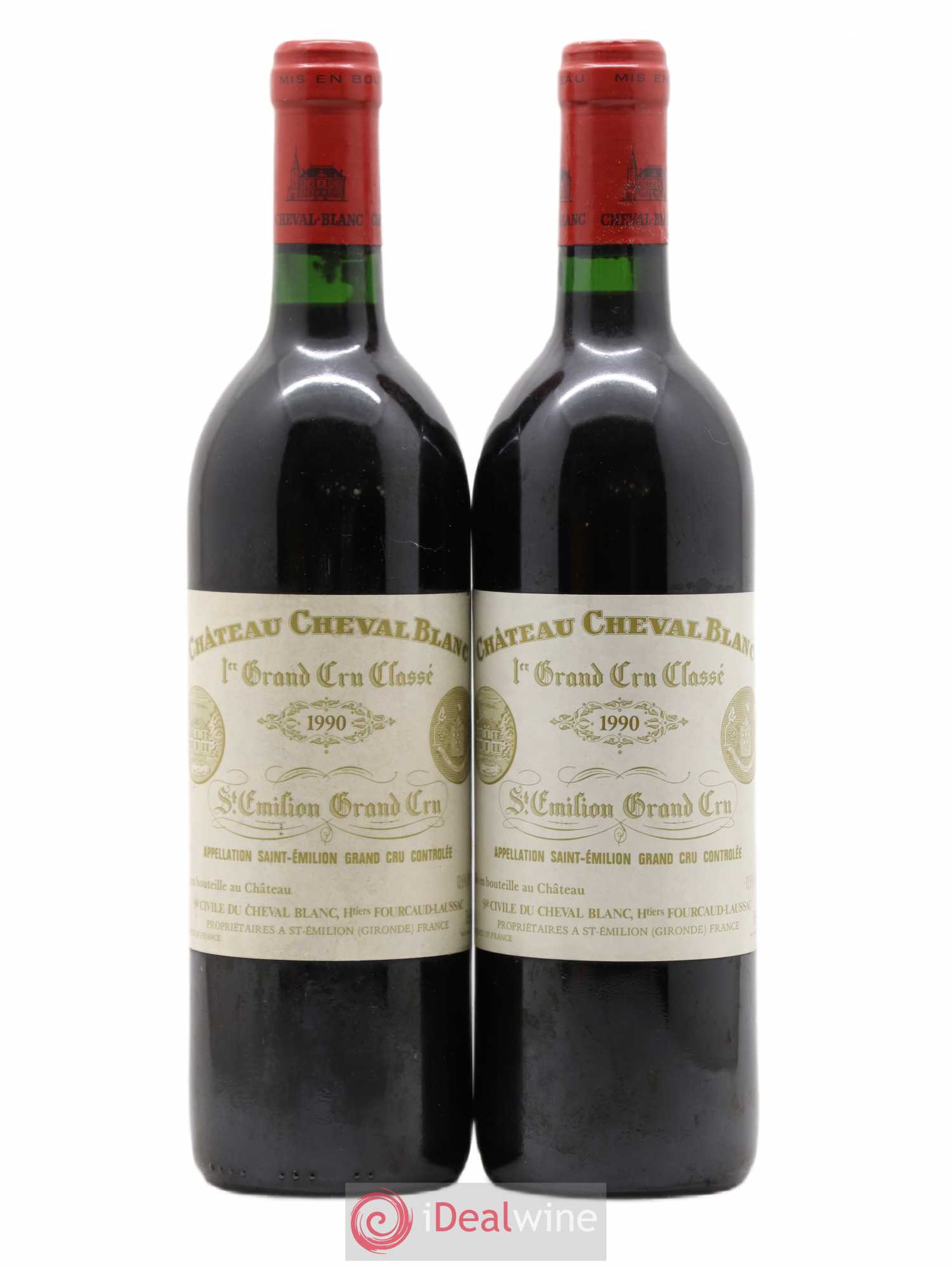 Château Cheval Blanc 1er Grand Cru Classé A 1990 - Lot de 2 bouteilles - 0