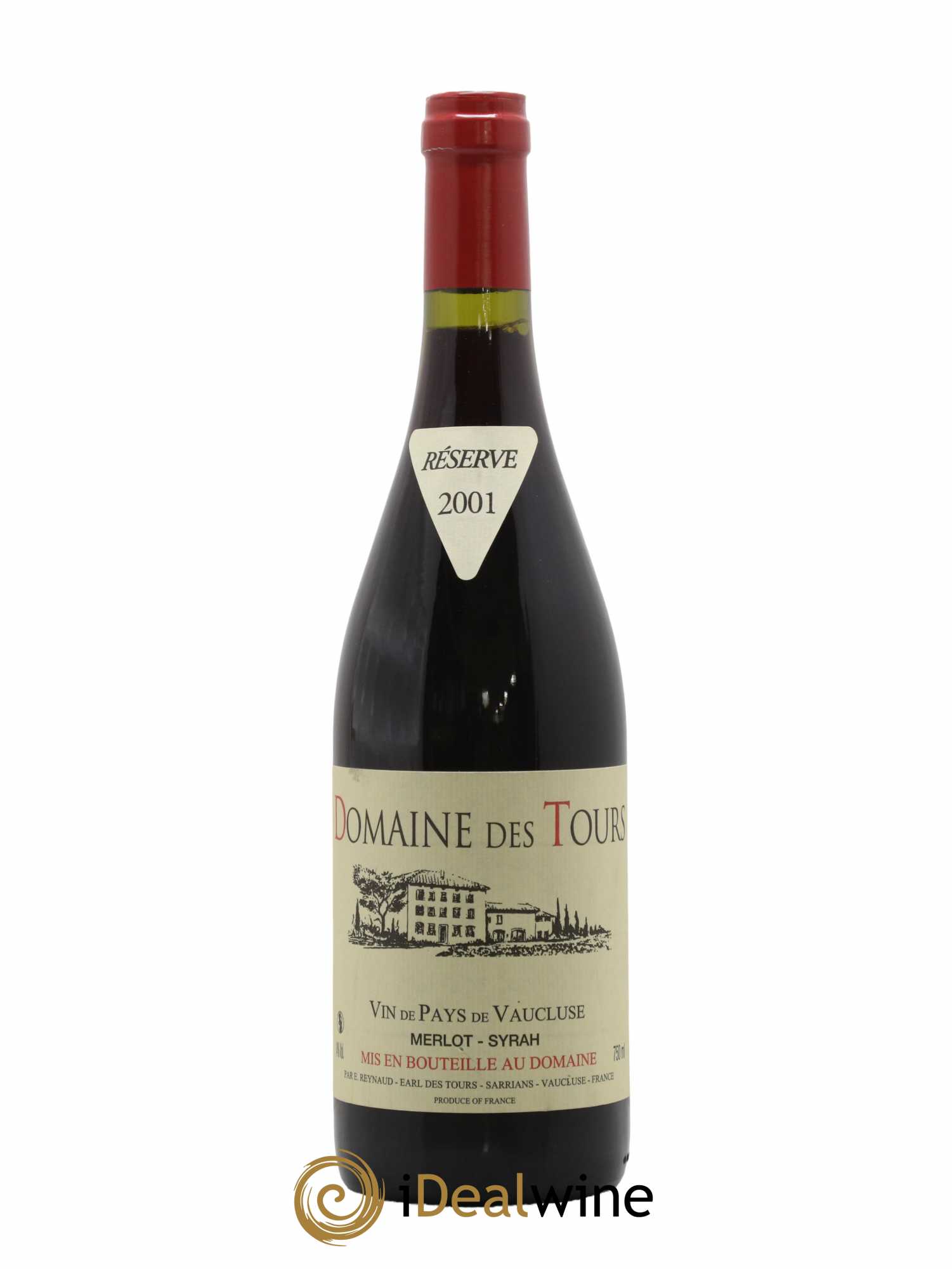 Vaucluse Domaine des Tours Merlot-Syrah Emmanuel Reynaud 2001 - Lot of 1 bottle - 0