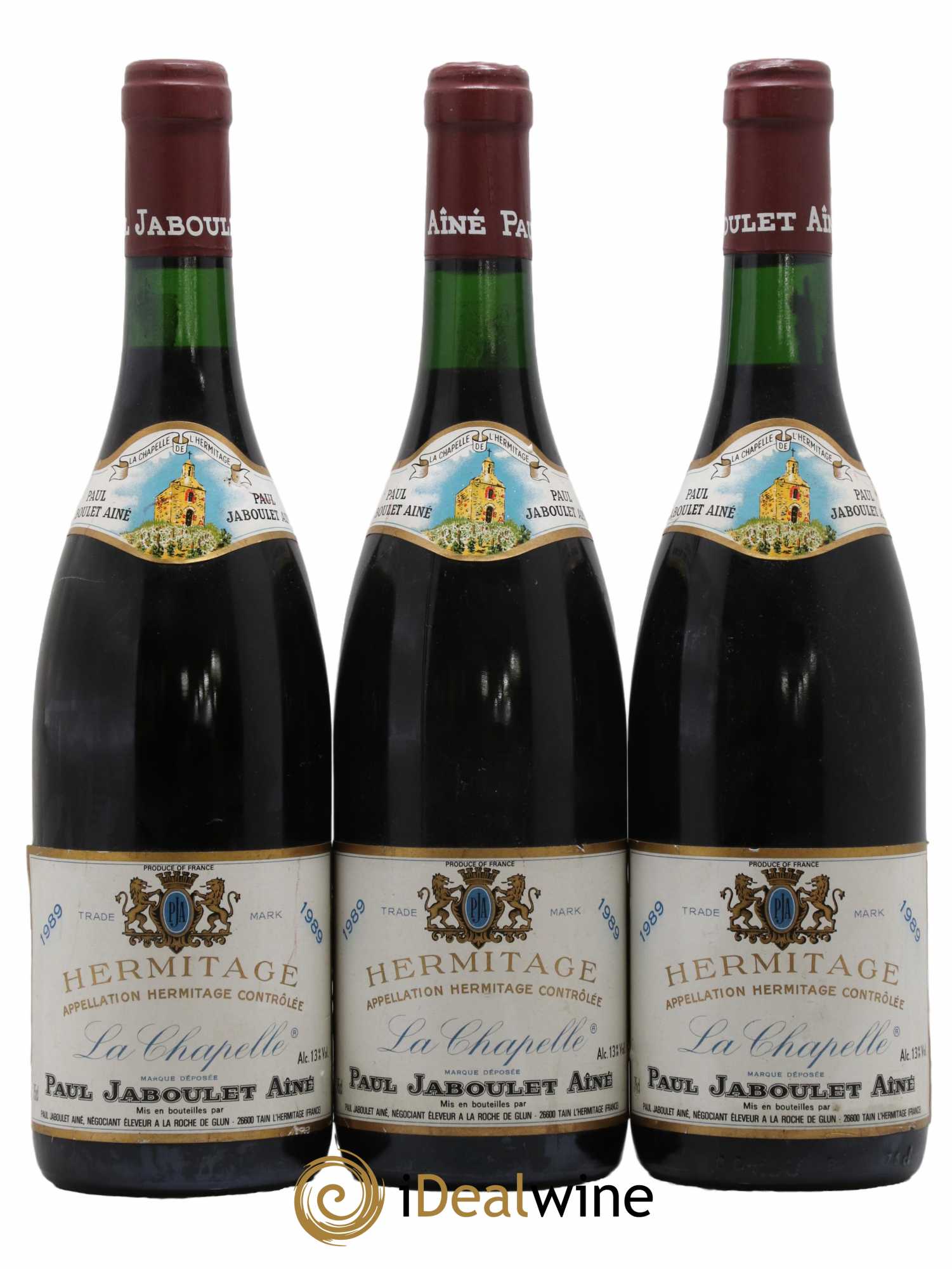 Hermitage La Chapelle Paul Jaboulet Ainé 1989 - Lot de 3 bouteilles - 0