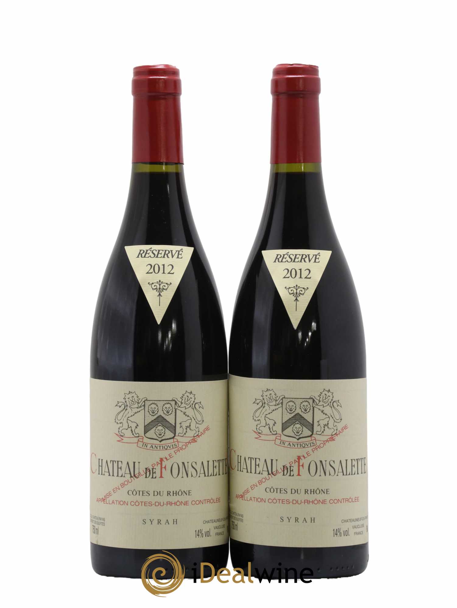 Côtes-du-Rhône Cuvée Syrah Château de Fonsalette 2012 - Lot de 2 bouteilles - 0