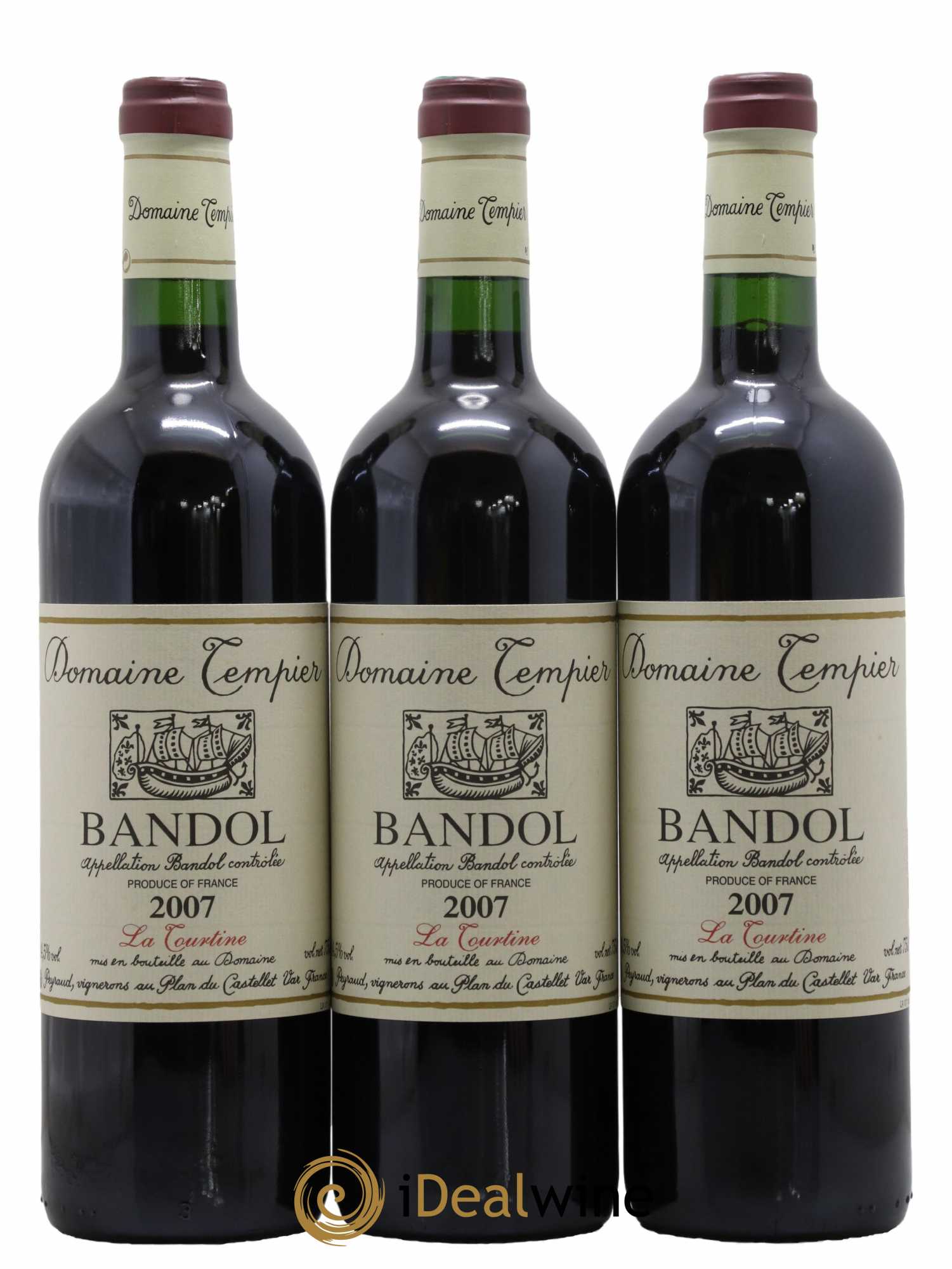 Bandol Domaine Tempier La Tourtine Famille Peyraud 2007 - Lot de 3 bouteilles - 0