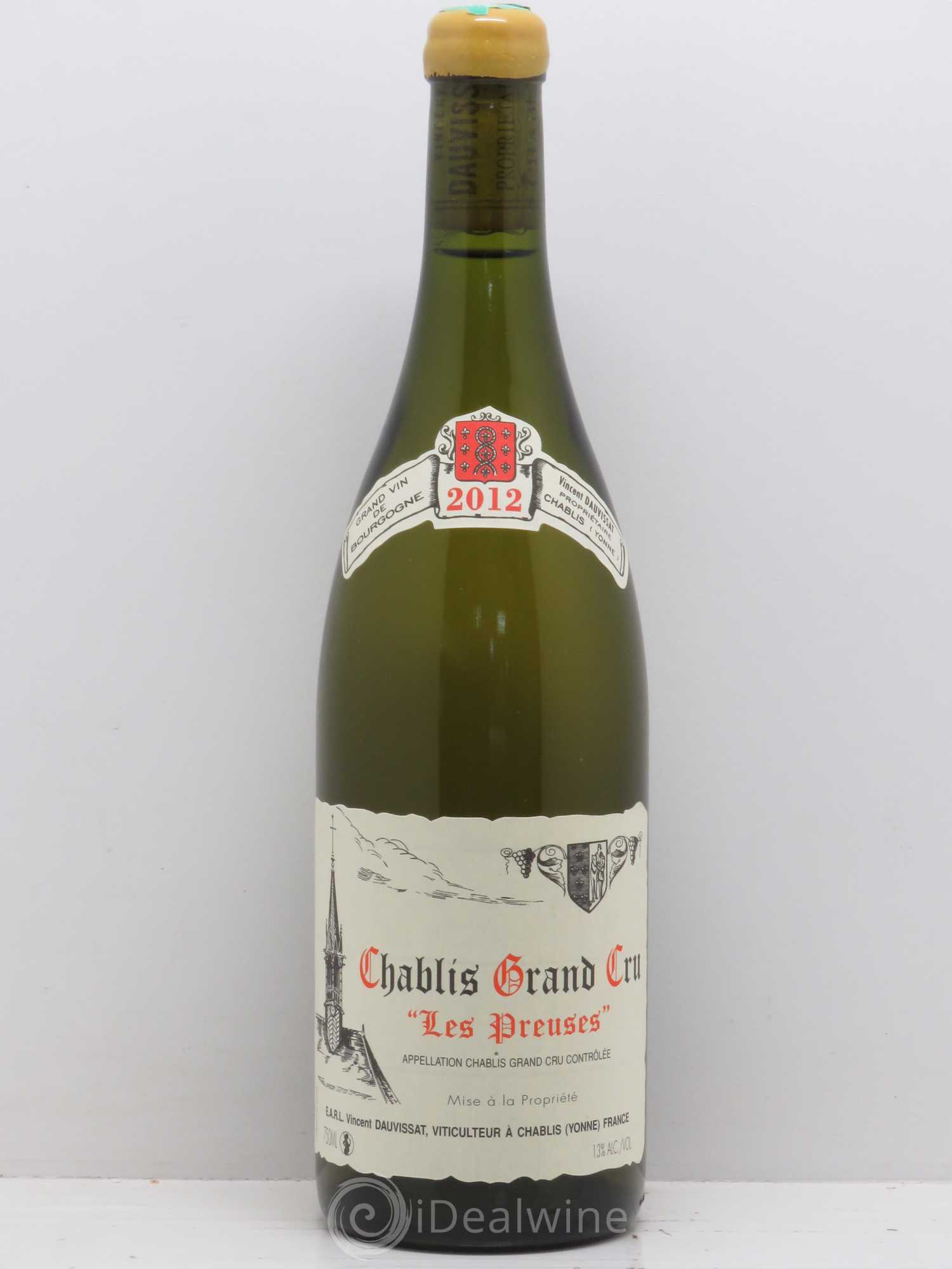 Chablis Grand Cru Les Preuses Vincent Dauvissat (Domaine) 2012 - Lot de 1 bouteille - 0