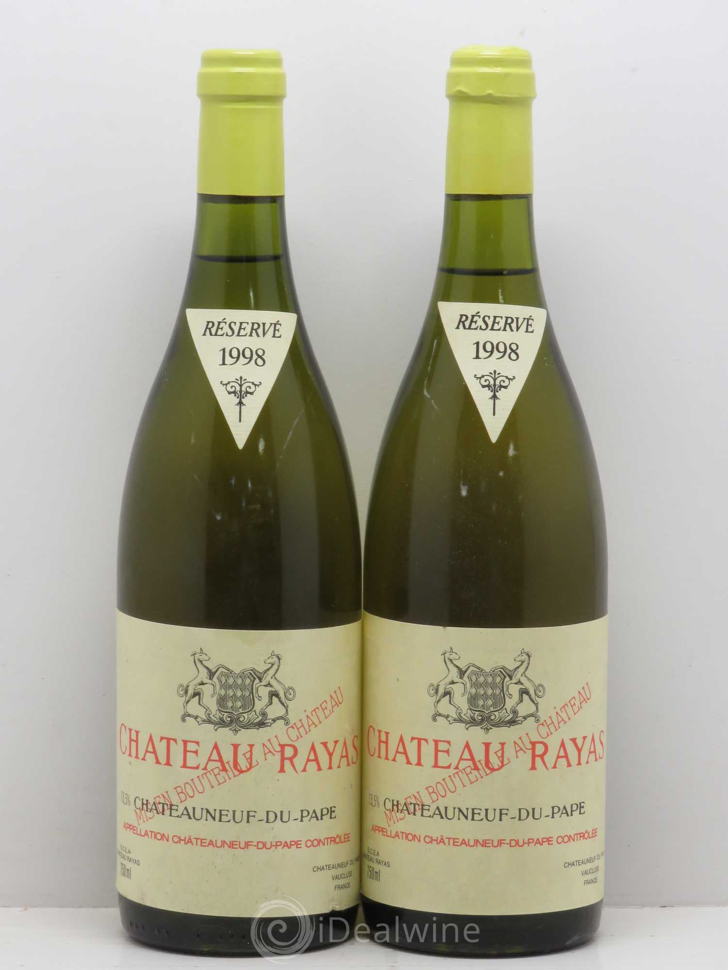 Châteauneuf-du-Pape Château Rayas Emmanuel Reynaud 1998 - Lot de 2 bouteilles - 0