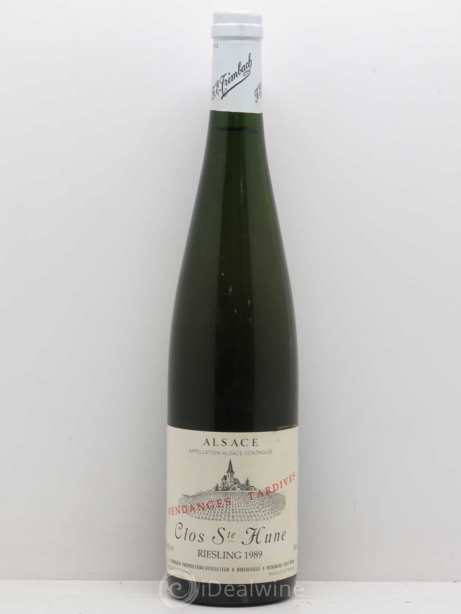 Alsace Riesling Clos Sainte-Hune Trimbach (Domaine) Vendanges Tardives 1989 - Lot de 1 bouteille - 0