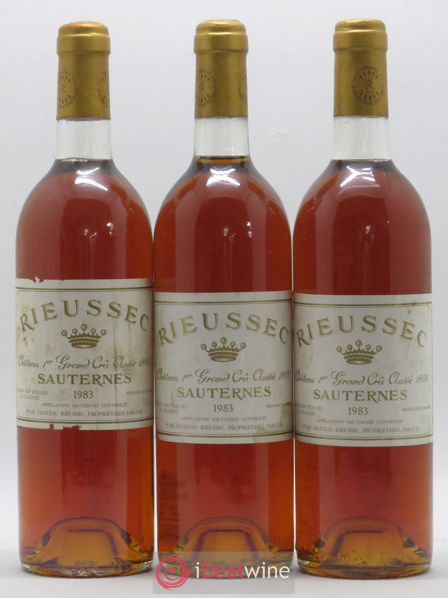 Château Rieussec 1er Grand Cru Classé 1983 - Lotto di 3 bottiglie - 0