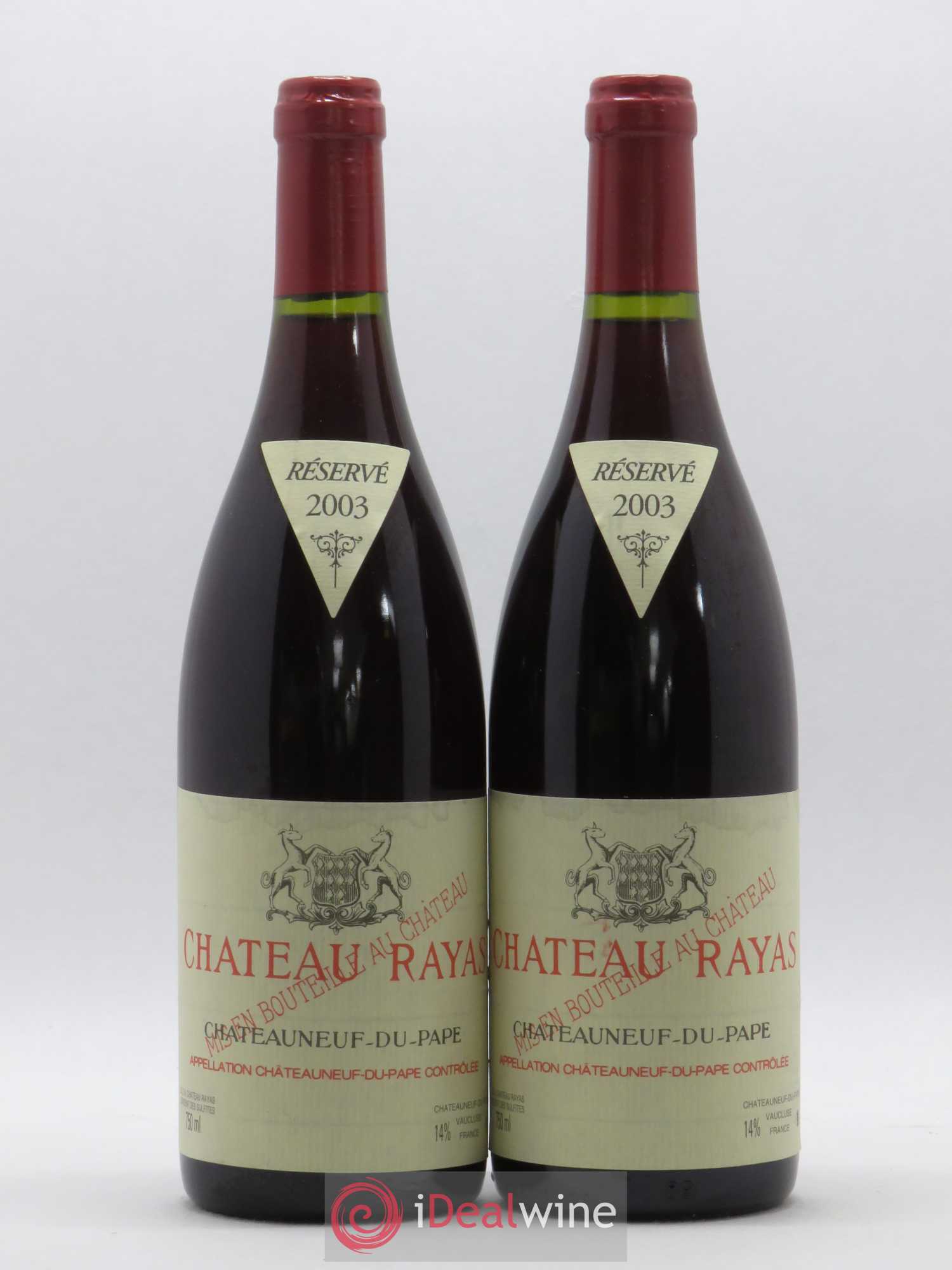Châteauneuf-du-Pape Château Rayas Emmanuel Reynaud 2003 - Lot de 2 bouteilles - 0