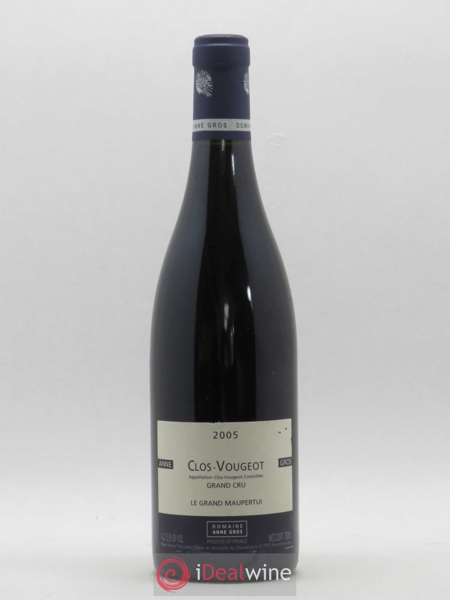 Clos de Vougeot Grand Cru Le Grand Maupertui Anne Gros 2005 - Lot de 1 bouteille - 0