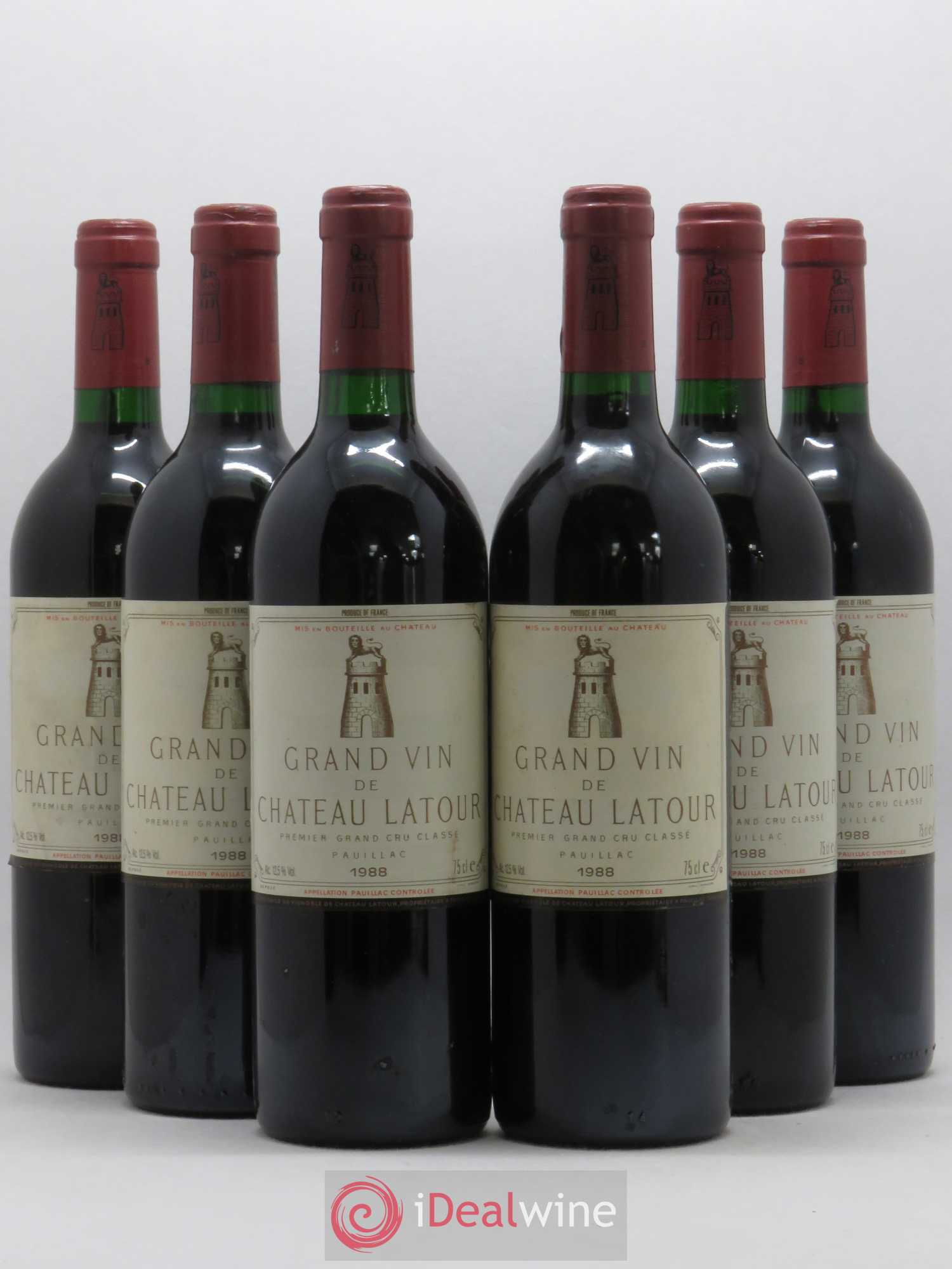Château Latour 1er Grand Cru Classé 1988 - Lot de 6 bouteilles - 0