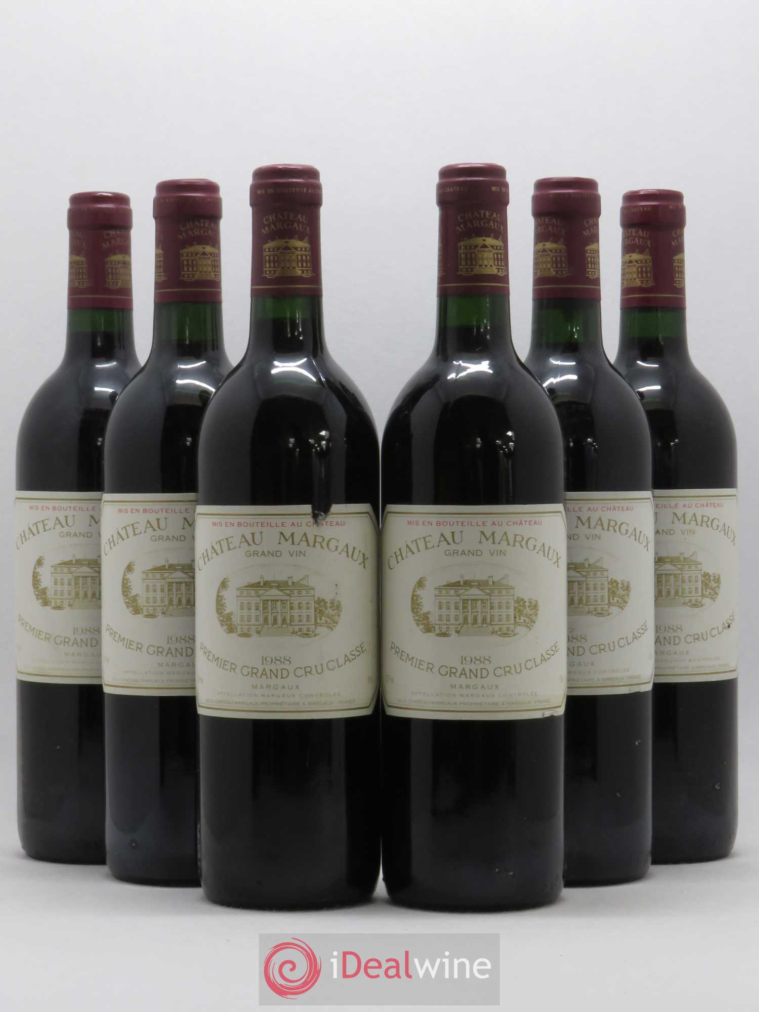 Château Margaux 1er Grand Cru Classé 1988 - Lot de 6 bouteilles - 0