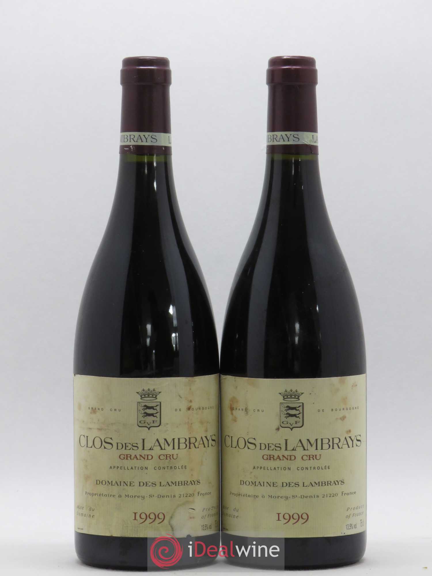 Clos des Lambrays Grand Cru Domaine des Lambrays 1999 - Lotto di 2 bottiglie - 0