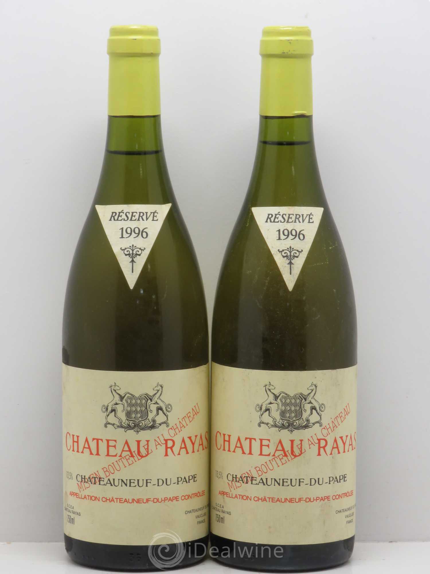 Châteauneuf-du-Pape Château Rayas Emmanuel Reynaud 1996 - Lot de 2 bouteilles - 0