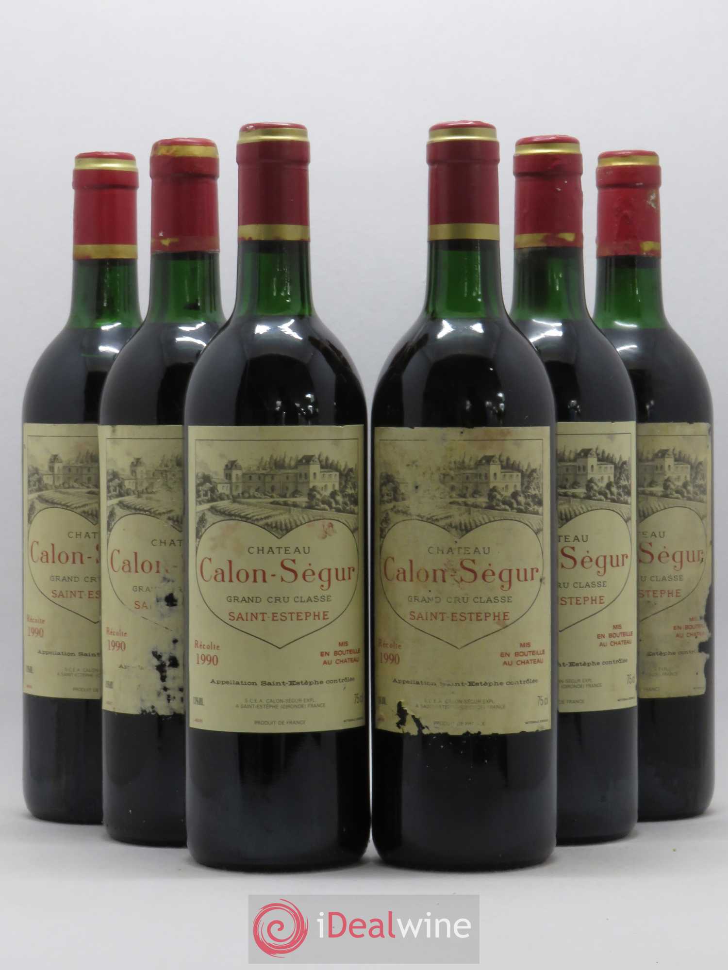 Château Calon Ségur 3ème Grand Cru Classé 1990 - Lot de 6 bouteilles - 0