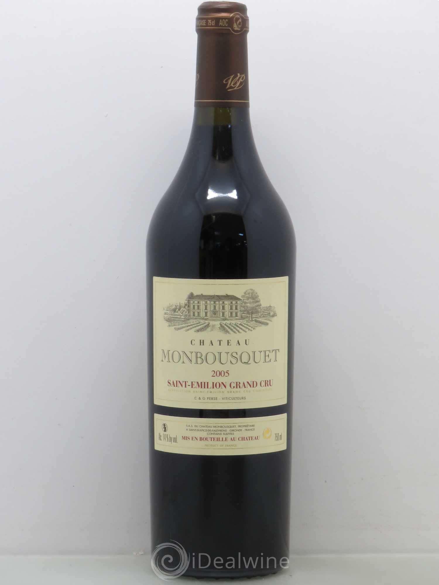Château Monbousquet Grand Cru Classé 2005 - Lot de 1 bouteille - 0
