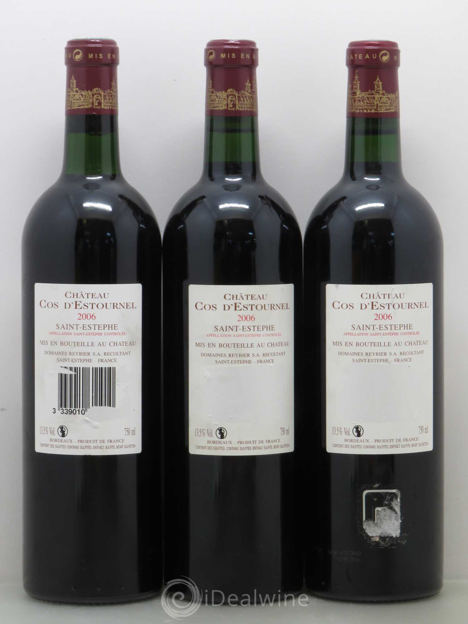 Cos d'Estournel 2ème Grand Cru Classé 2006 - Lot de 3 bouteilles - 1