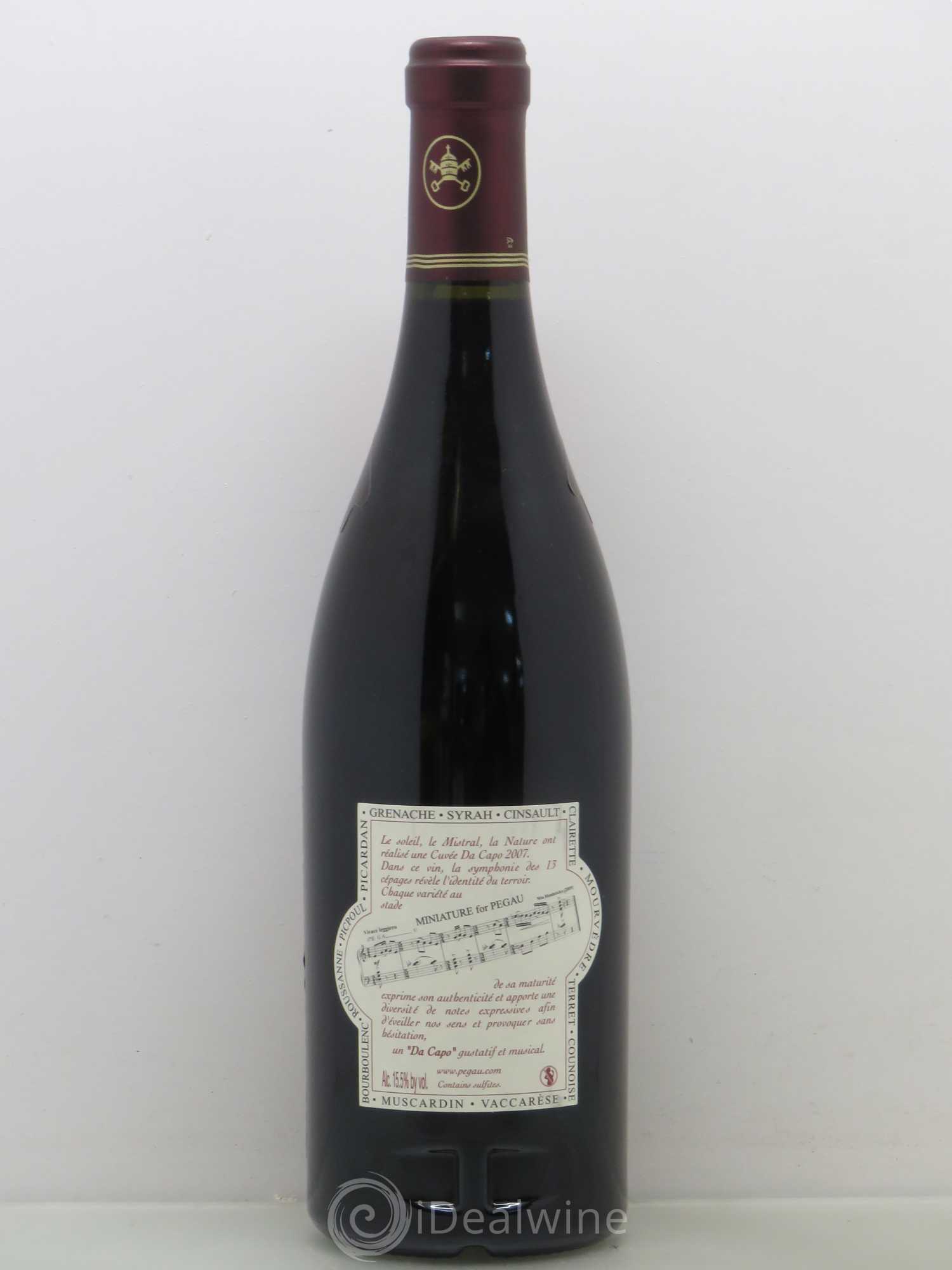 Châteauneuf-du-Pape Domaine du Pégau Cuvée Da Capo Paul et Laurence Féraud 2007 - Lot de 1 bouteille - 1