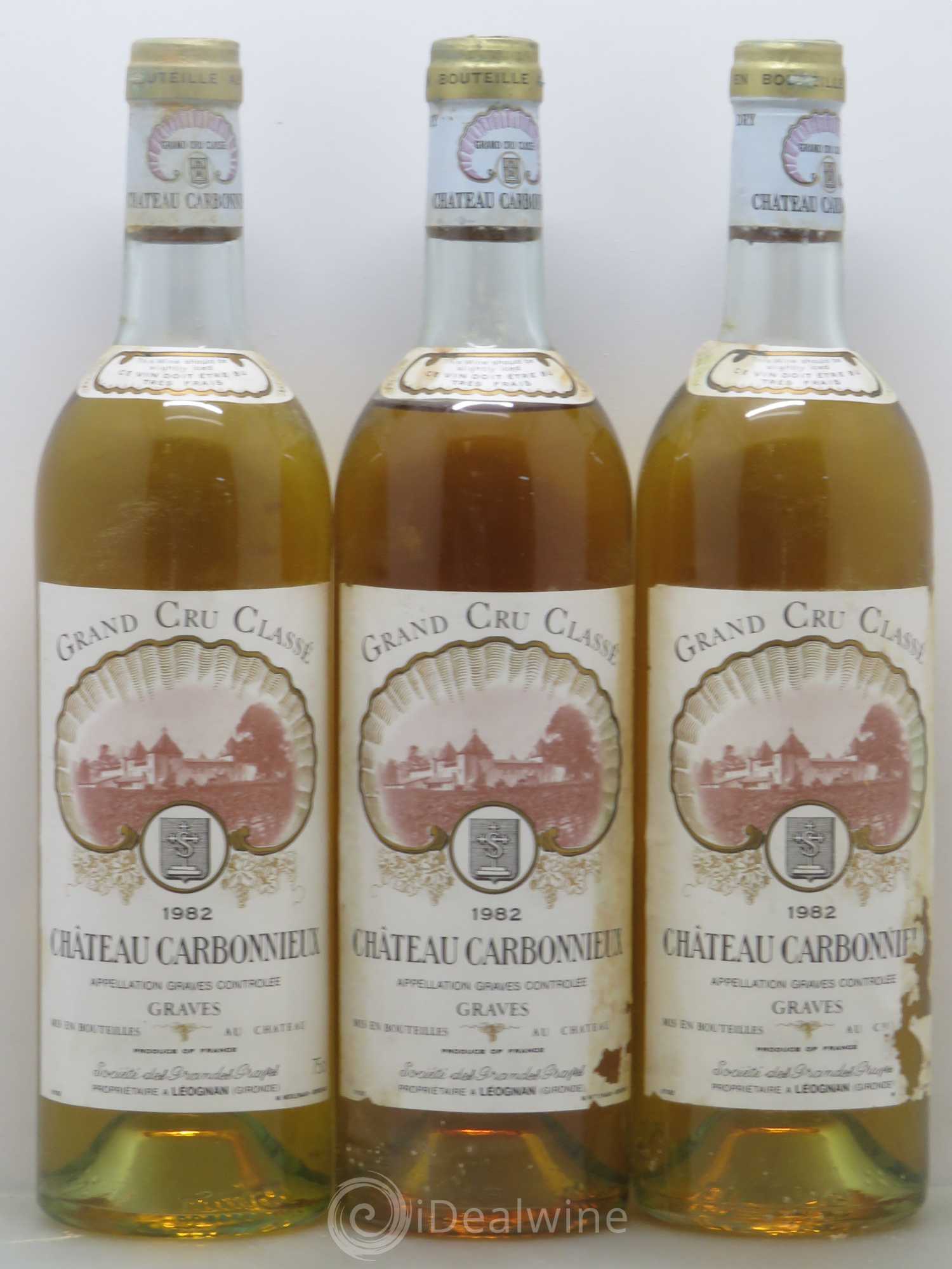 Château Carbonnieux Cru Classé de Graves 1982 - Lot de 6 bouteilles - 1