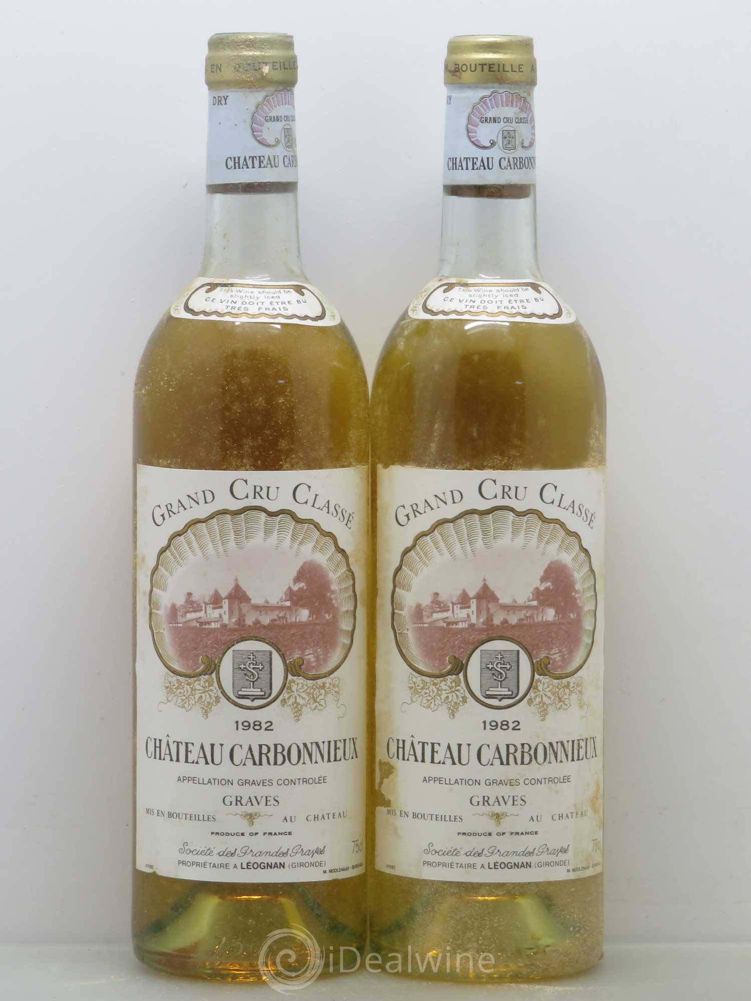 Château Carbonnieux Cru Classé de Graves 1982 - Lot de 2 bouteilles - 0