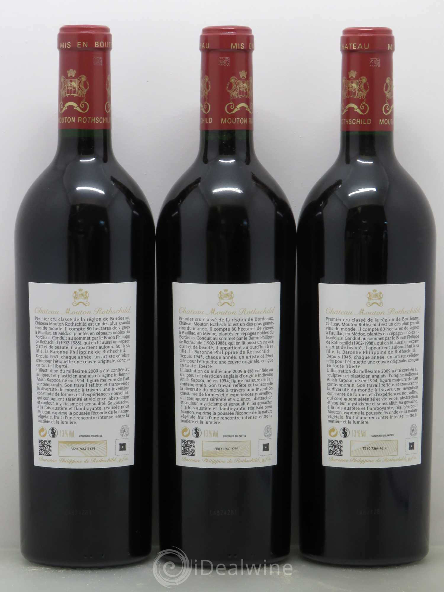 Château Mouton Rothschild 1er Grand Cru Classé 2009 - Lot de 6 bouteilles - 2