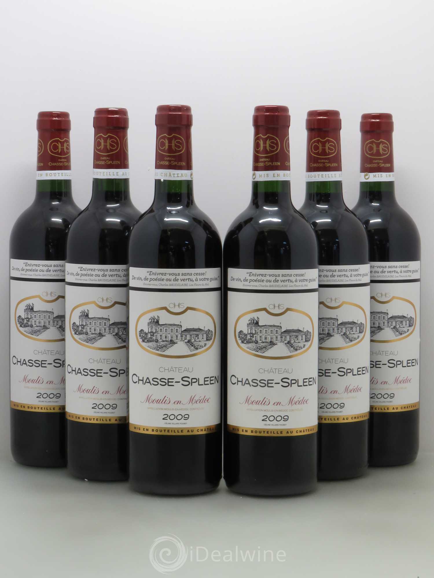 Château Chasse Spleen 2009 - Lot de 6 bouteilles - 0