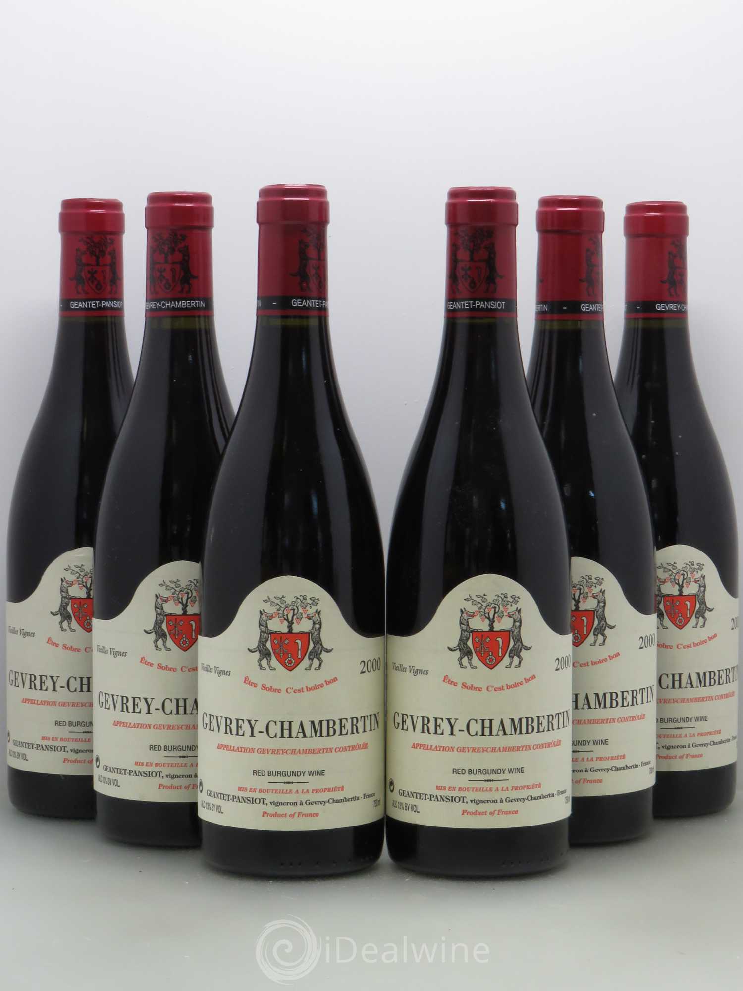Gevrey-Chambertin Vieilles vignes Geantet-Pansiot (sans prix de réserve) 2000 - Lot de 6 bouteilles - 0