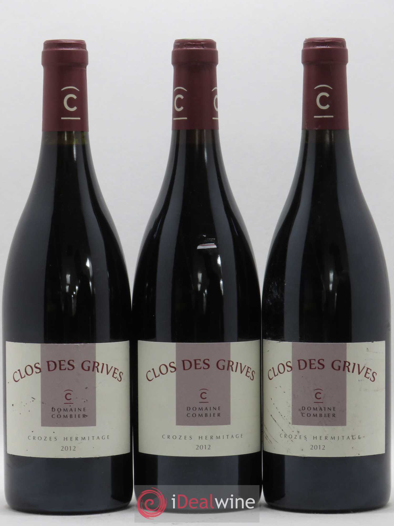 Crozes-Hermitage Clos des Grives Combier 2012 - Lot de 3 bouteilles - 0