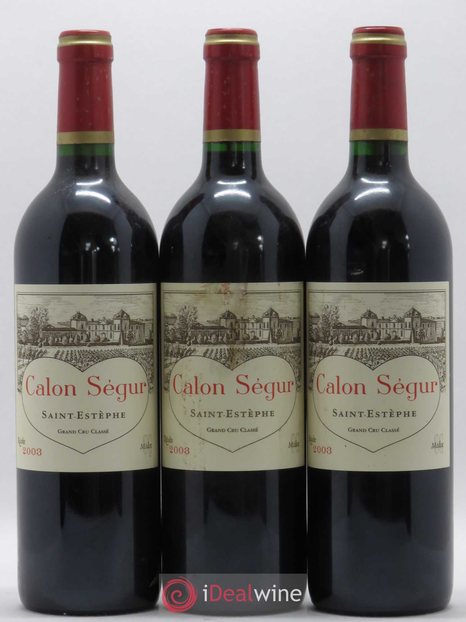 Château Calon Ségur 3ème Grand Cru Classé 2003 - Lot de 3 bouteilles - 0