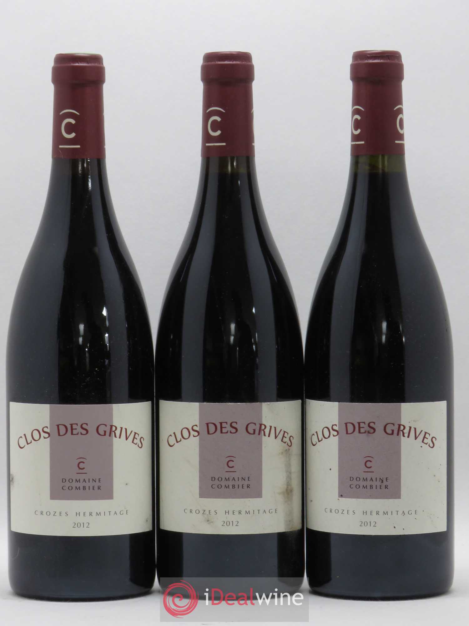 Crozes-Hermitage Clos des Grives Combier 2012 - Lot de 3 bouteilles - 0