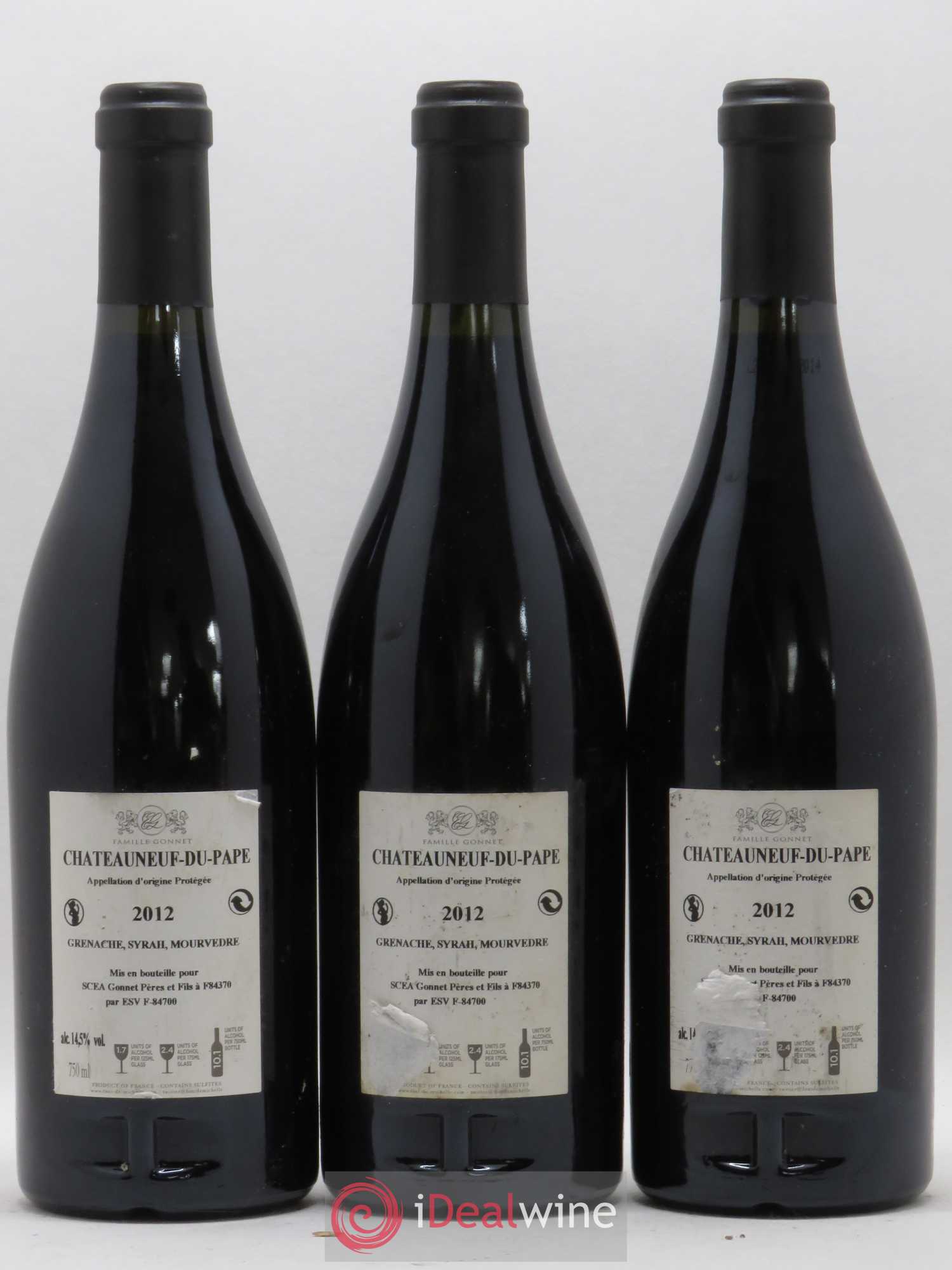 Châteauneuf-du-Pape Domaine Font de Michelle Famille Gonnet 2012 - Lot de 3 bouteilles - 1
