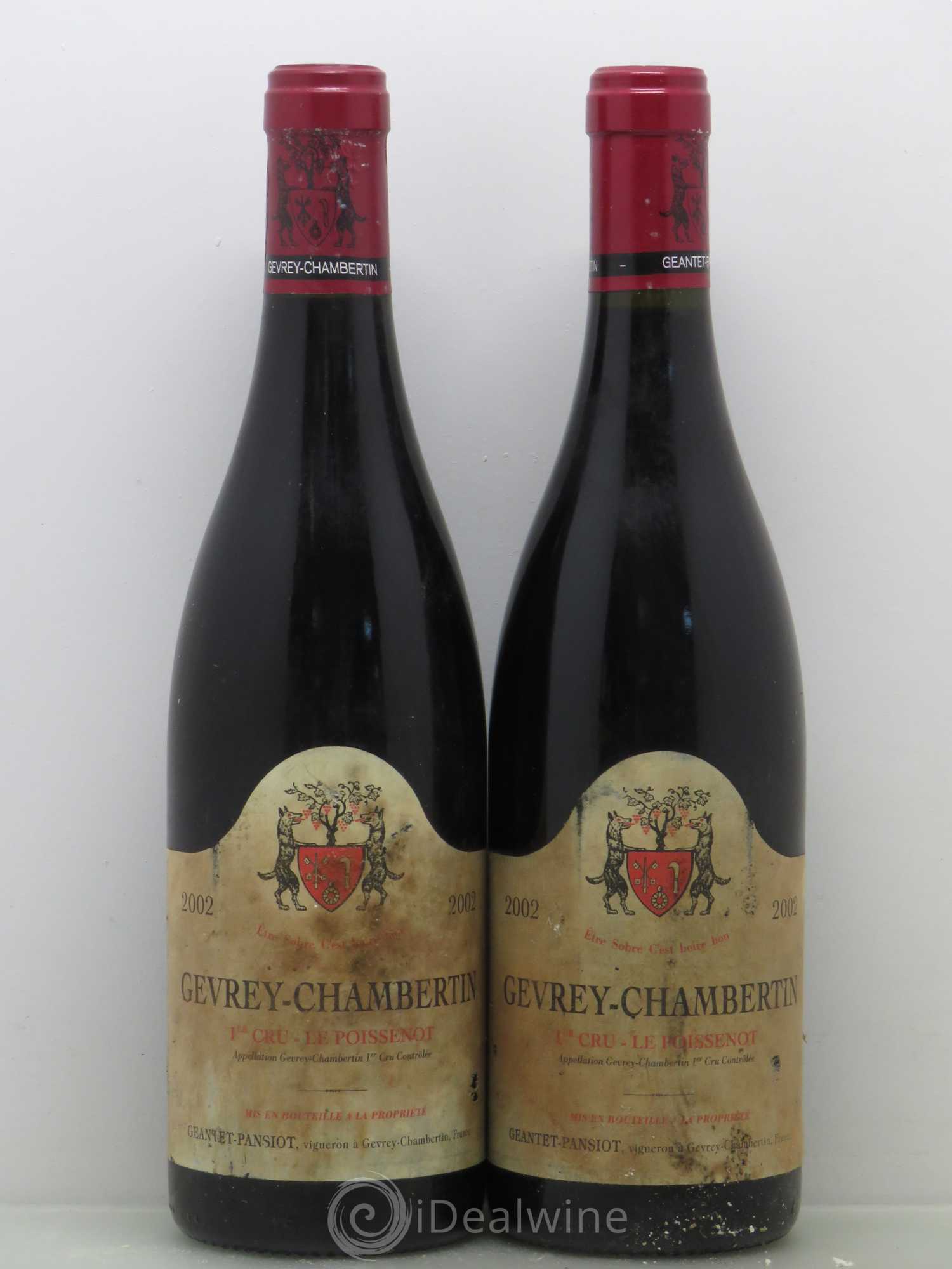 Gevrey-Chambertin 1er Cru Le Poissenot Geantet-Pansiot 2002 - Lot de 2 bouteilles - 0