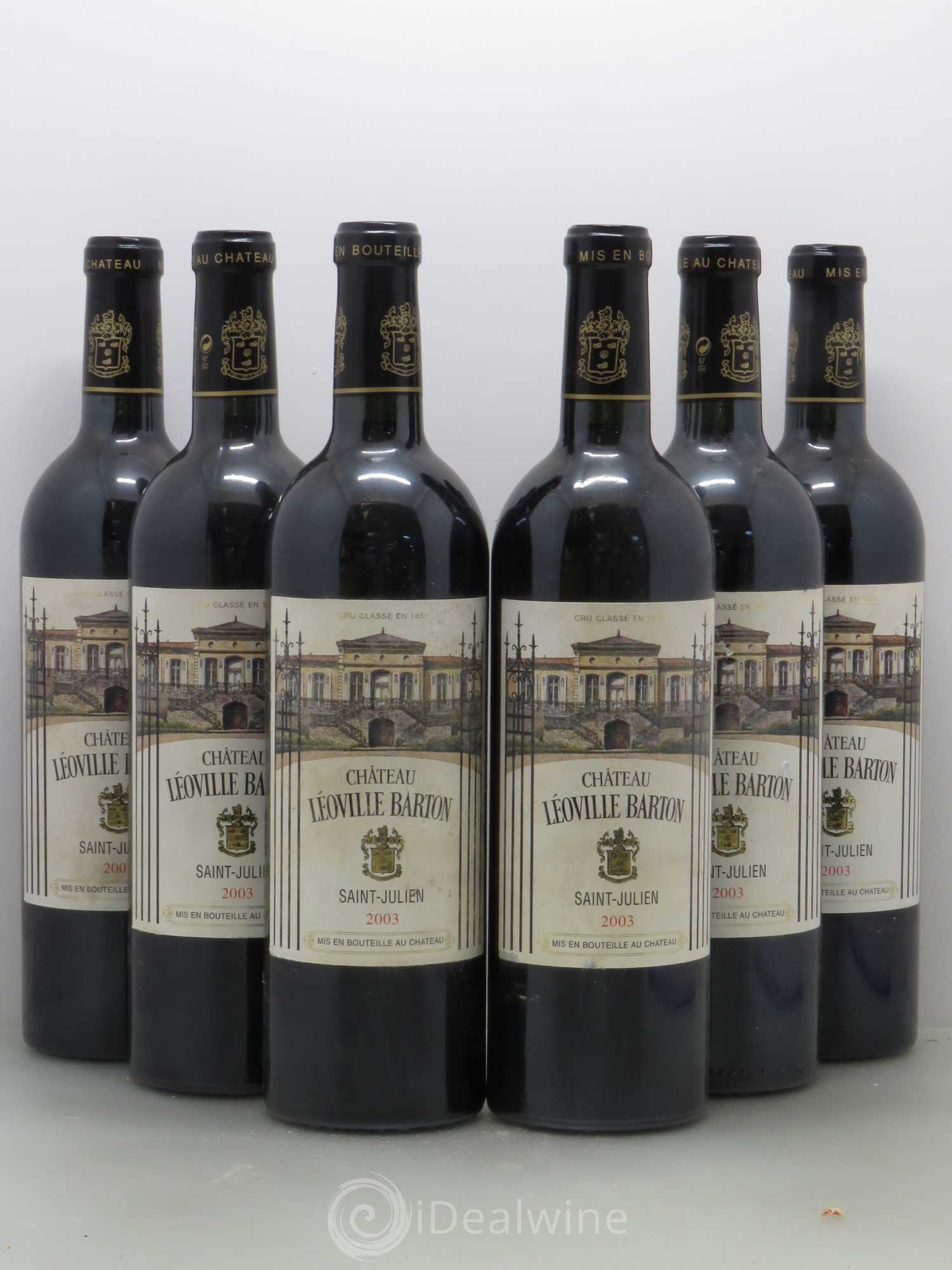 Château Léoville Barton 2ème Grand Cru Classé 2003 - Lot de 6 bouteilles - 0