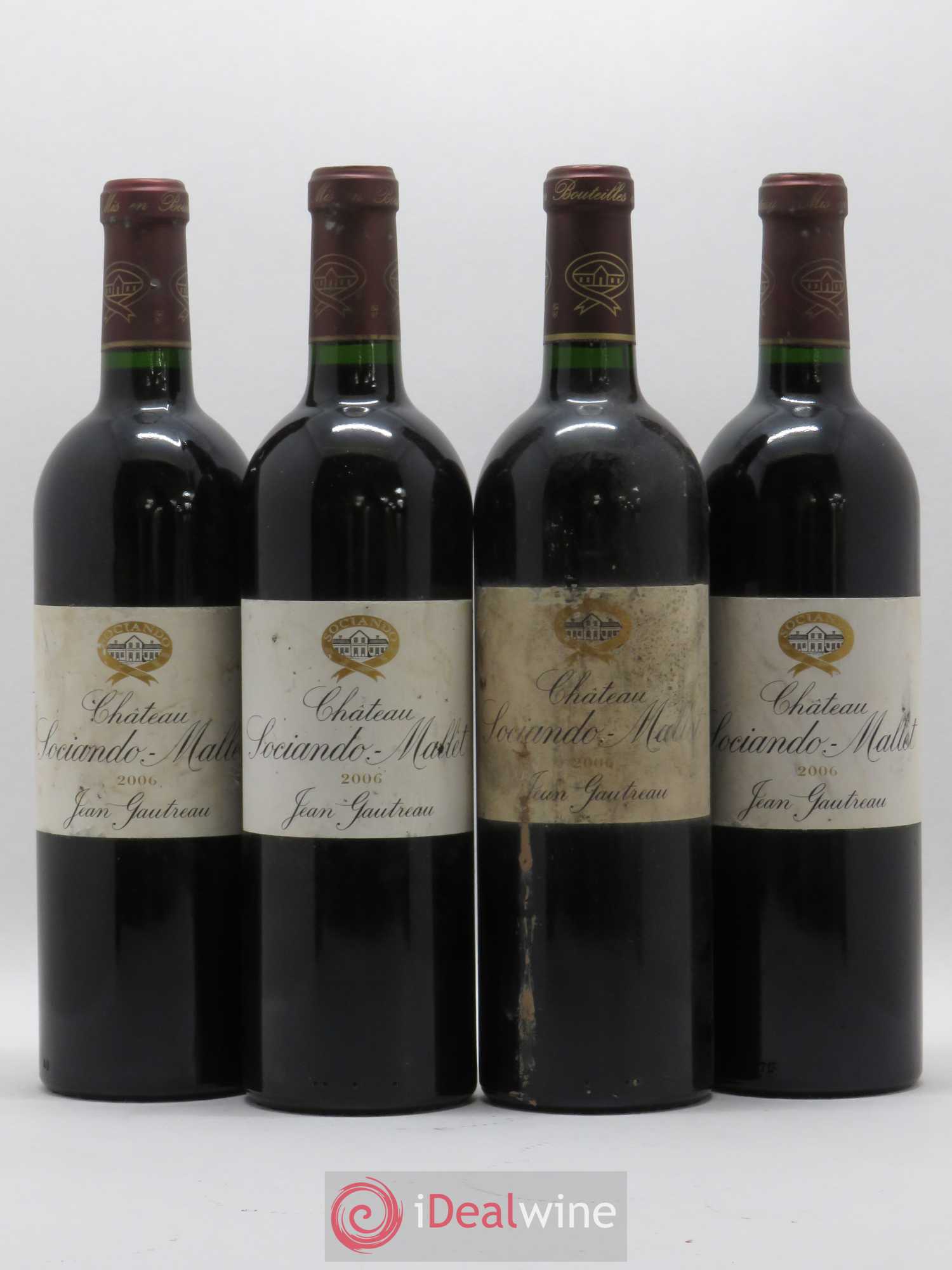 Château Sociando Mallet 2006 - Lot de 4 bouteilles - 0
