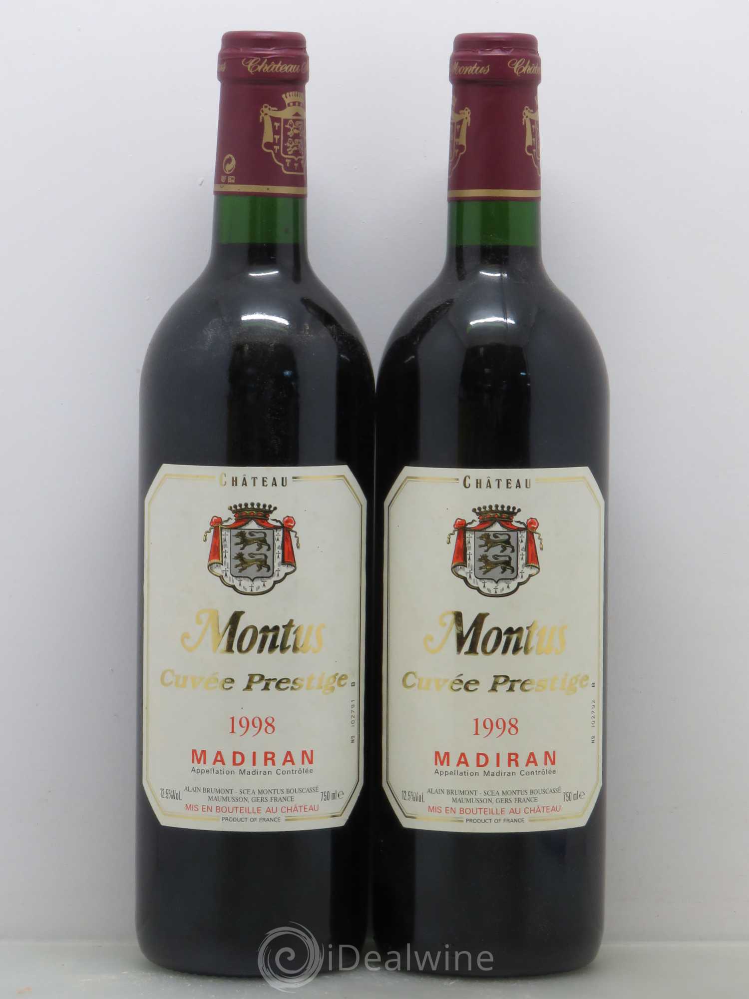 Madiran Château Montus-Prestige Alain Brumont 1998 - Lot de 2 bouteilles - 0