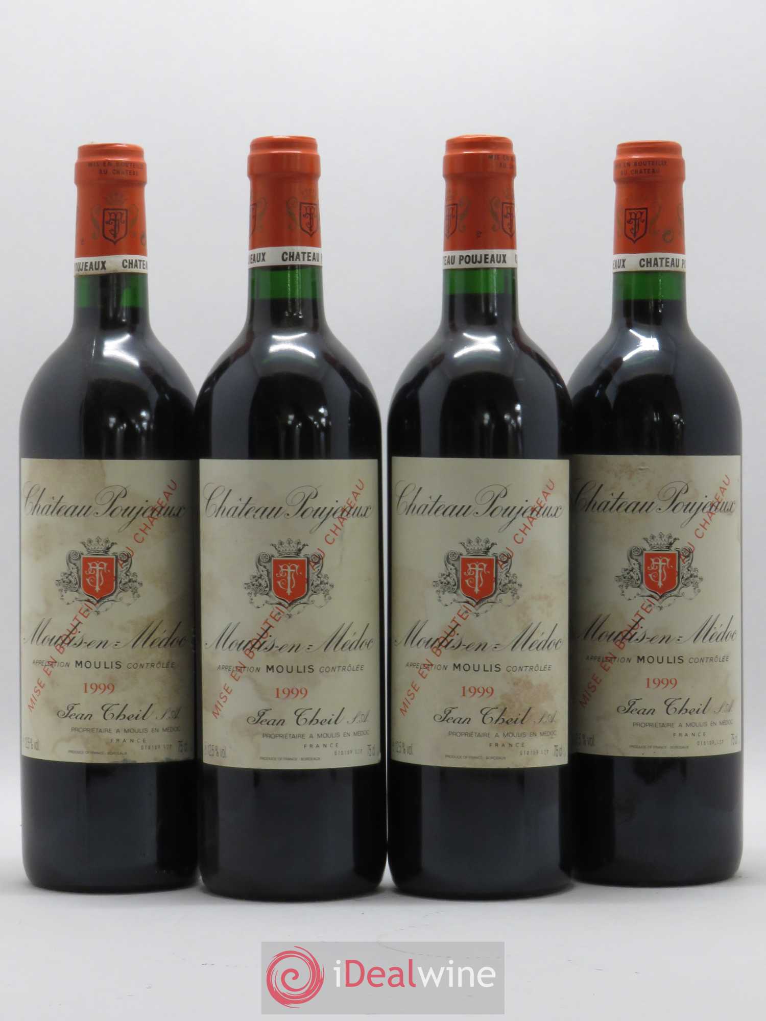 Château Poujeaux 1999 - Lot de 4 bouteilles - 0